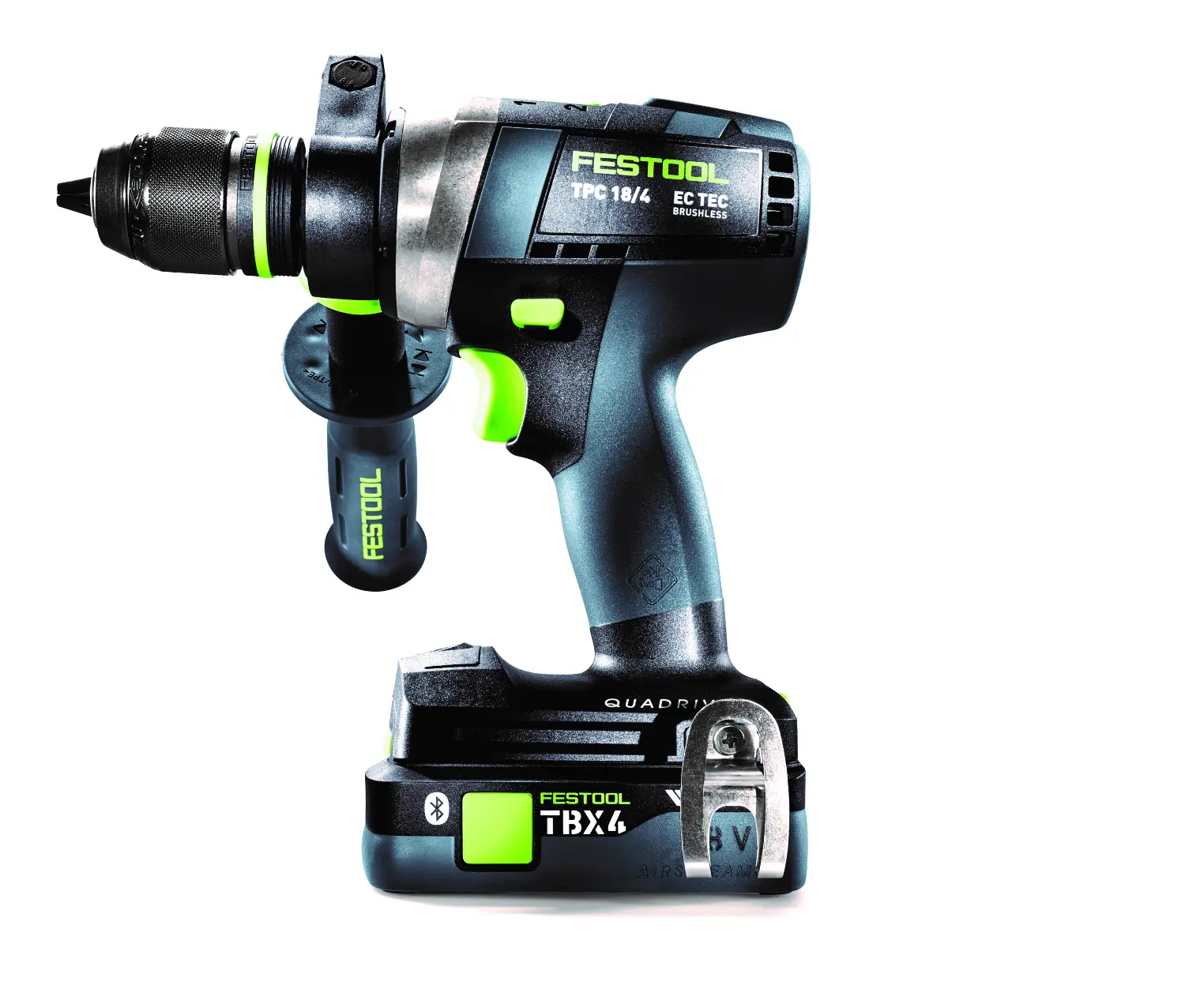 Festool 579371 QUADRIVE TPC 18/4 TBX4,0 I-Plus Li-ion accu klopboormachines set (2 x 4,0Ah) in systainer