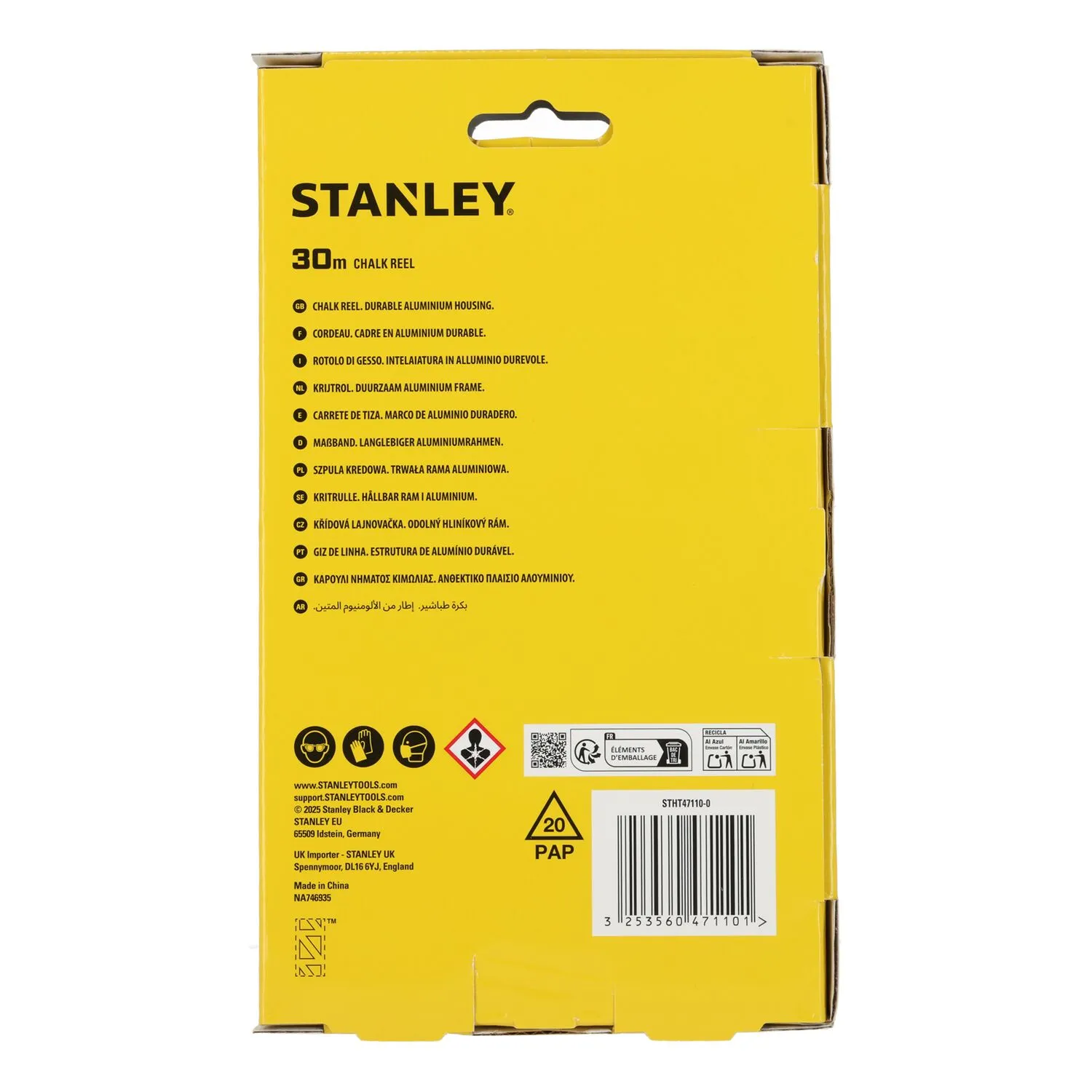 Stanley STHT47110-0 Slaglijnmolen - Aluminium - 30m
