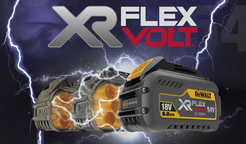 DeWalt XR FLEXVOLT: première batterie convertible 18/54V, une frontière qui est repoussée ?