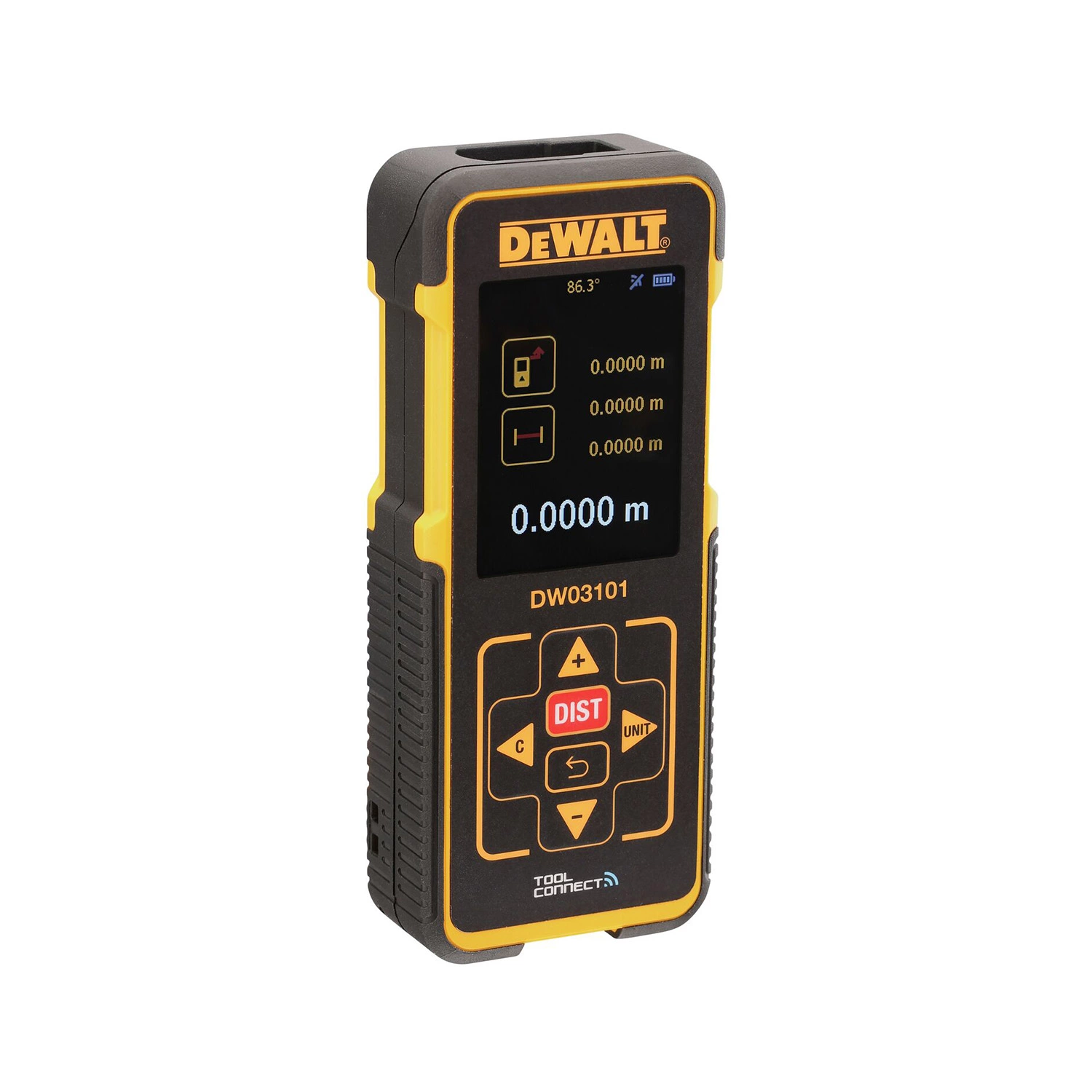 DeWALT DW03101-XJ Afstandsmeter in tas - Bluetooth -100m - rood - IP54-image
