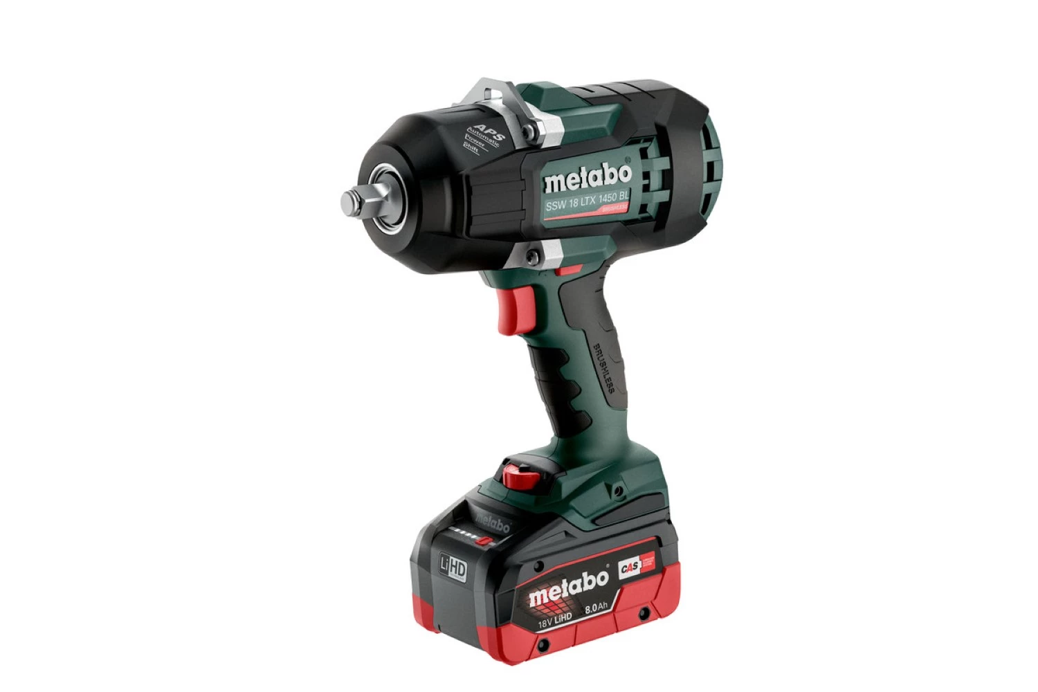 Metabo SSW 18 LTX 1450 BL Jeu de clés à chocs sans fil 18V Li-ion (2x8.0Ah LiHD batterie) dans Metabox-image