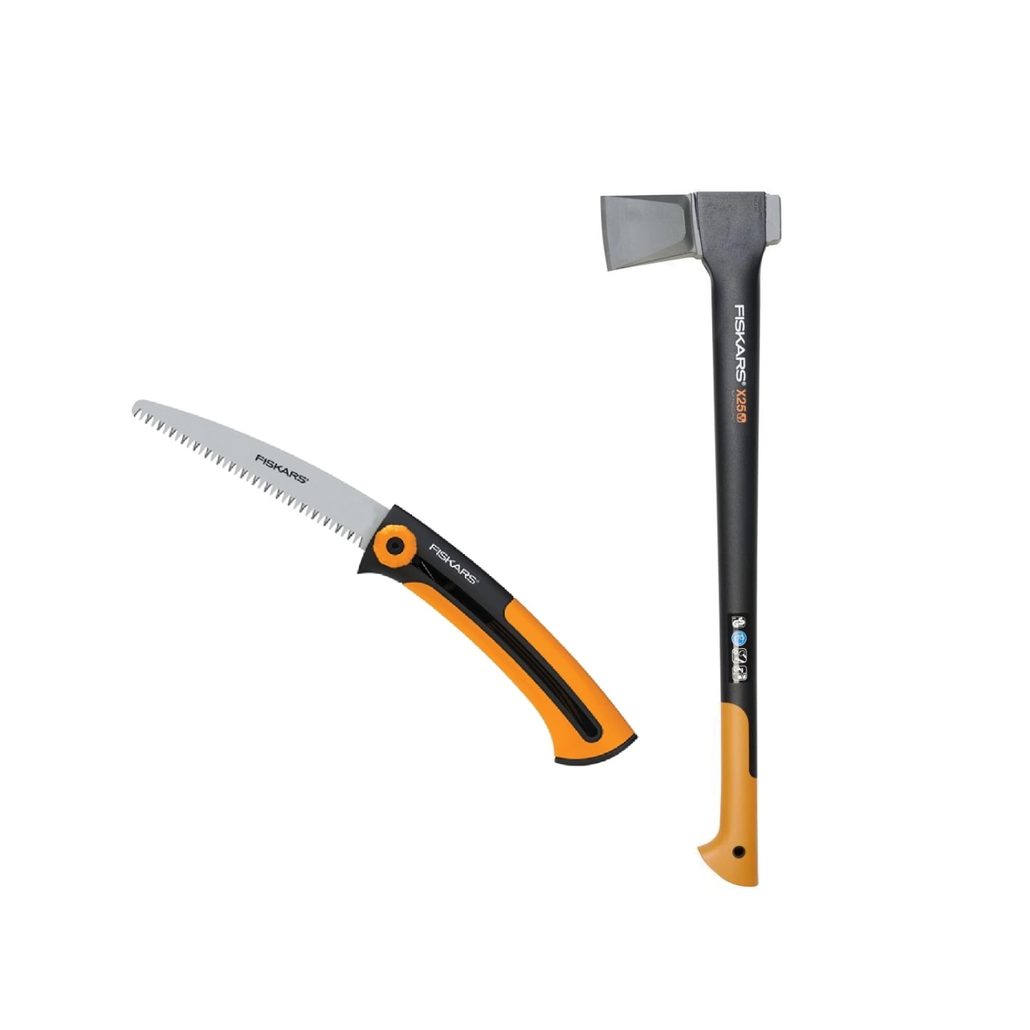 Fiskars 1025437 X25 Kloofbijl XL inclusief gratis SW73 Handzaag-image