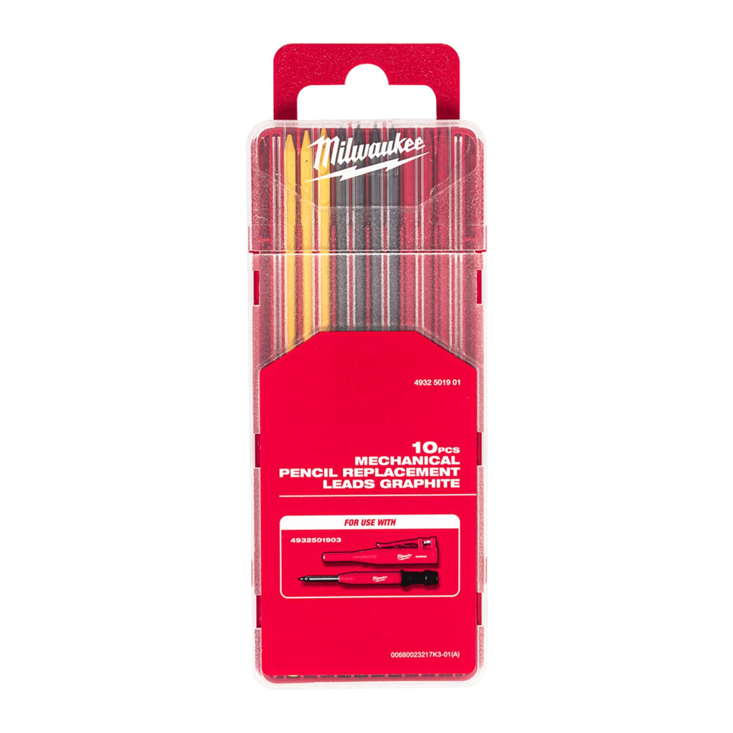 Milwaukee 4932501902 Grafiet leads navulling voor mechanisch constructiepotlood - gekleurd (10st)