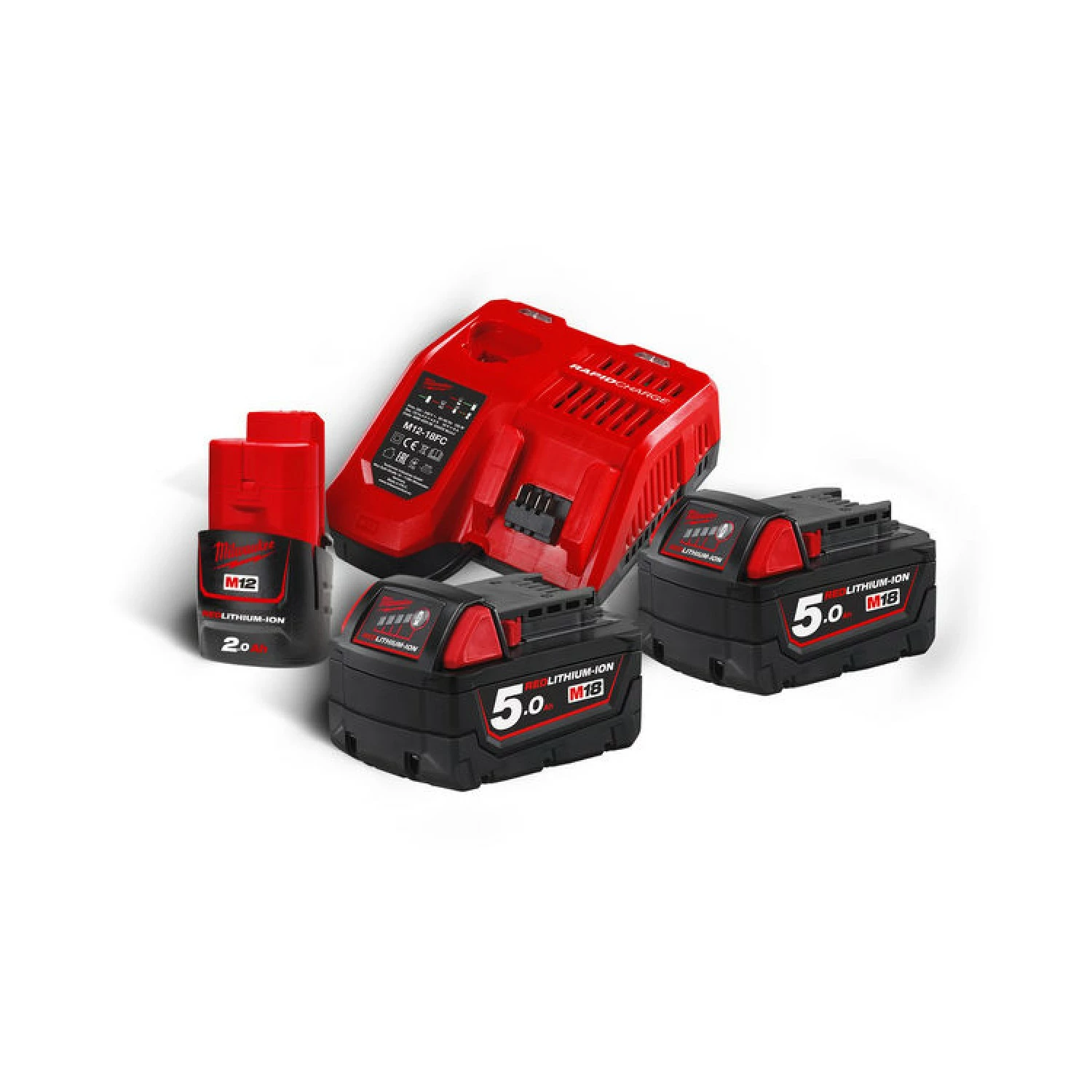 Milwaukee M18 NRG-502 Set de démarrage 18V Li-Ion (2x batterie 5,0Ah accu) + chargeur-image