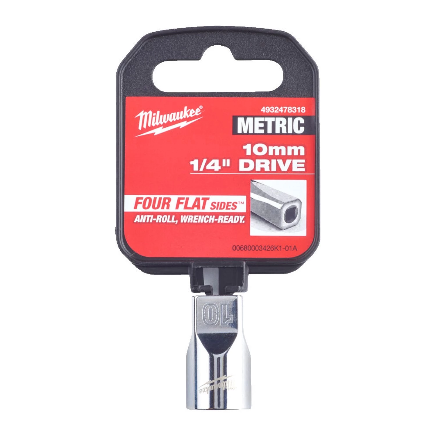 Milwaukee 4932478318 Dop - 1/4" FOUR FLAT™ - 10mm-image