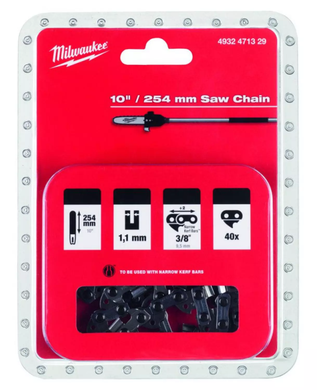 Milwaukee 4932471329 - Chaîne de tronçonnage 25,4 cm-image