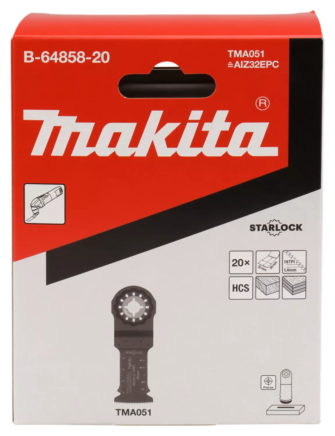 Makita TMA051 Bi -Metal Flock Lame plongeante - 32 mm (20 pcs)-image