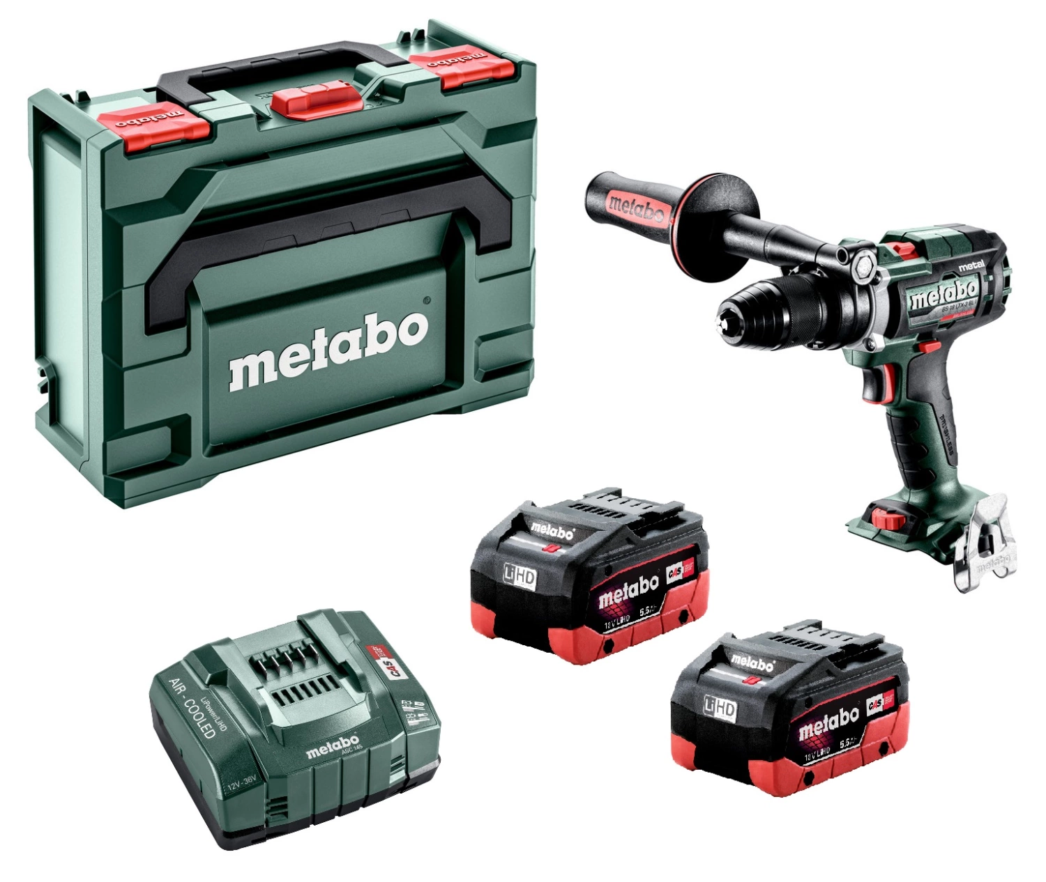 Metabo BS 18 LTX-3 BL I Metal 18V LiHD accu boorschroefmachine set (2x 5.5Ah accu) in metaBOX - 130Nm - 68mm-image