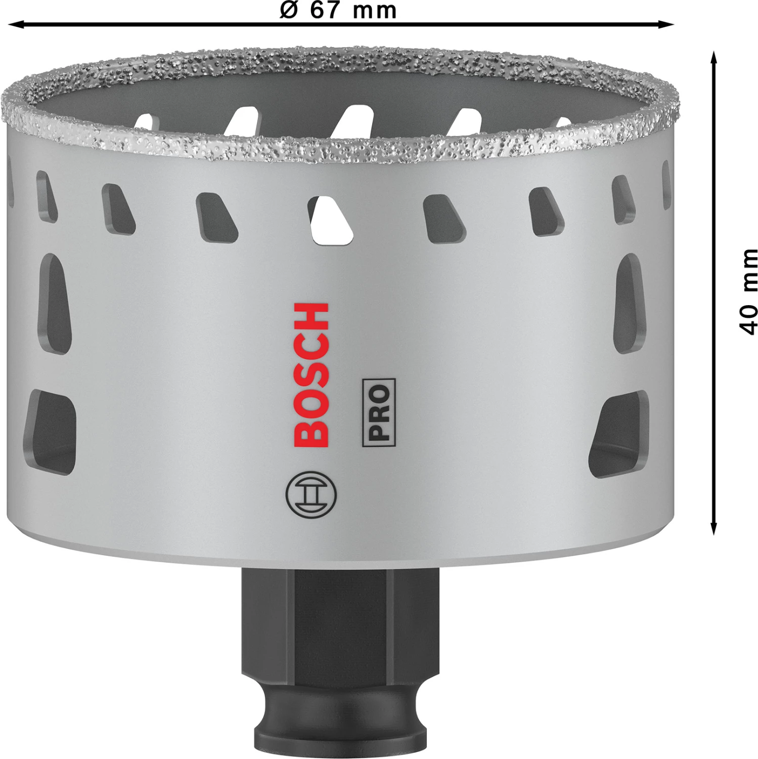 Bosch 2608901568 Scie cloche diamantée PRO Tile PC Plus pour carrelage - 67 mm-image