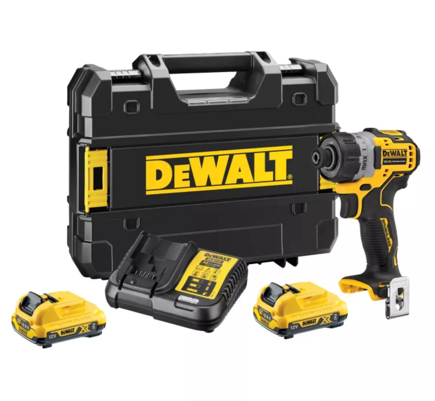 DeWALT DCF601D2 12V Li-ion Jeu de visseuses à chocs sans fil compact (2x 2.0Ah) - 1/4" en coffret-image