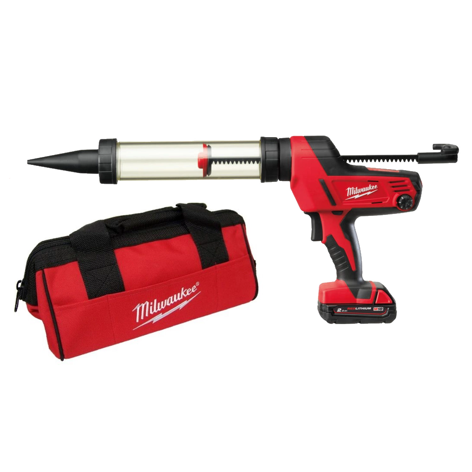 Milwaukee C18 PCG/400T-0 18V Li-Ion Accu lijm- en kitspuit body incl. worsthouder in tas - 400 ml-image