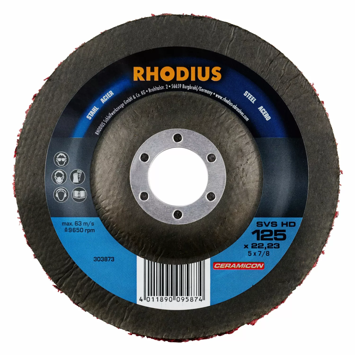 Rhodius 303873 SVS HD CERAMICON Tissu de nettoyage 125x22.23 (10 pièces)-image