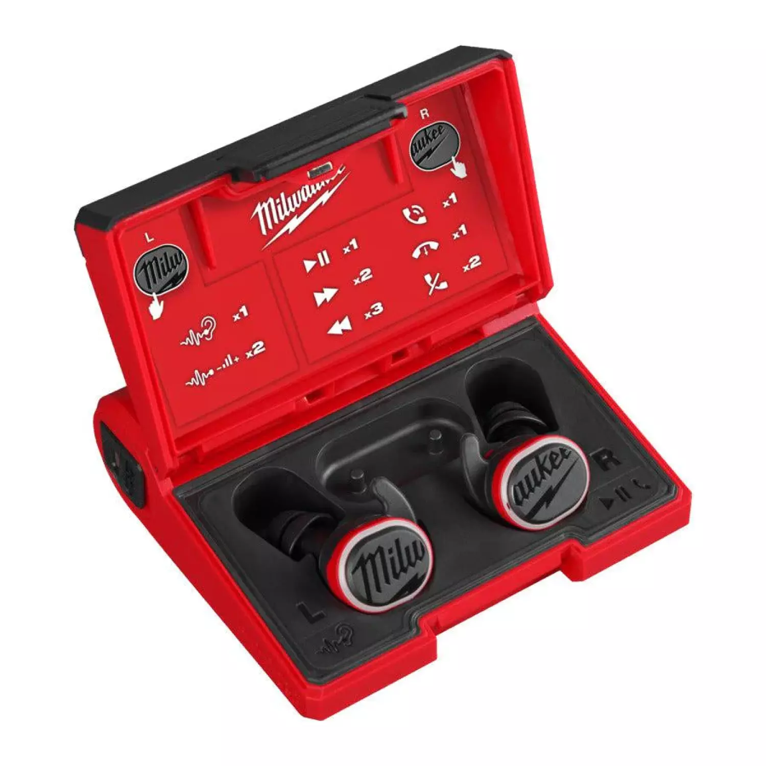 Milwaukee L4 RLEPB bouchons d'oreille - bluetooth - rechargeable-image