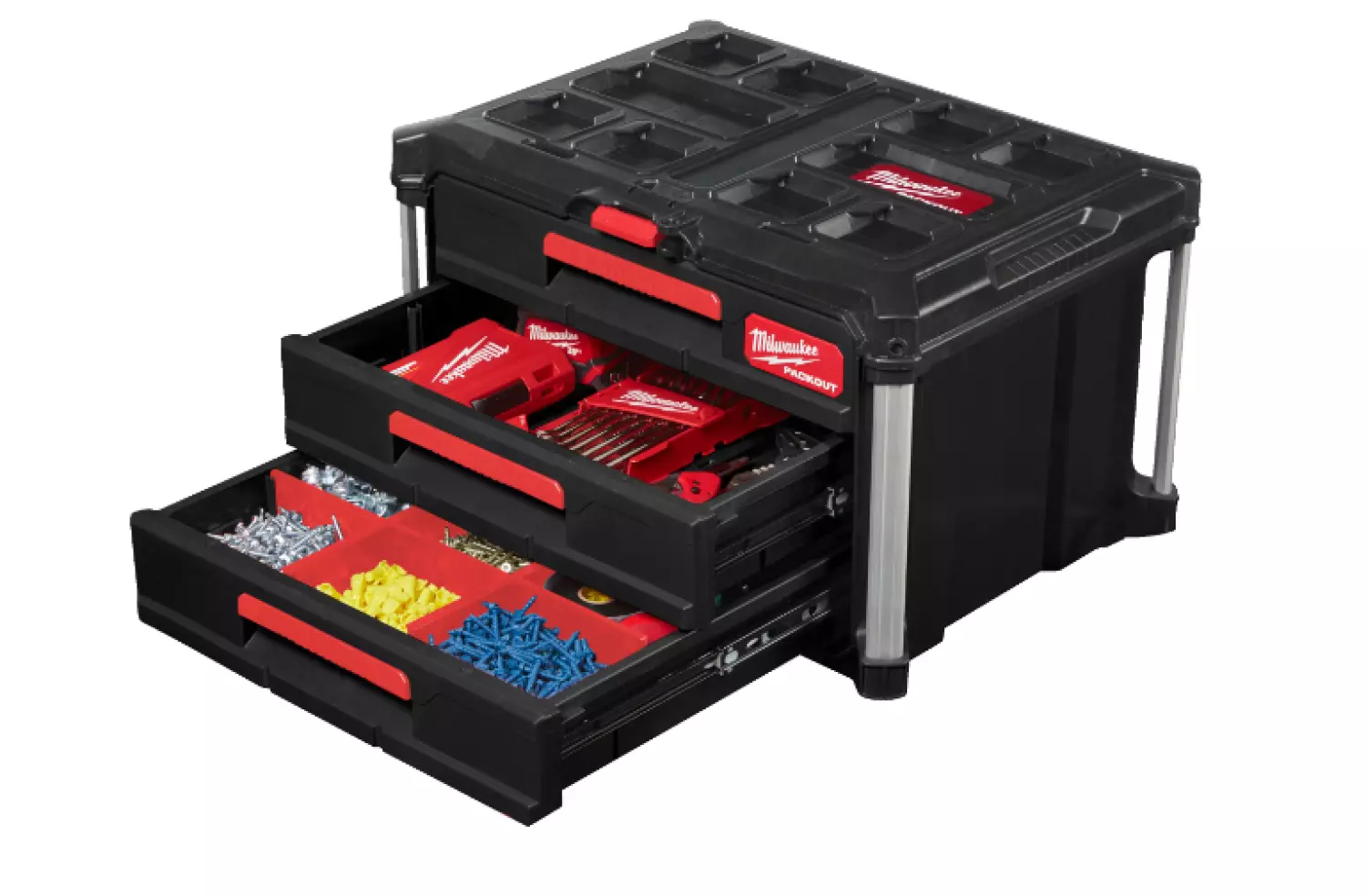 Milwaukee 4932472130 Packout gereedschapskoffer met 3 lades-image