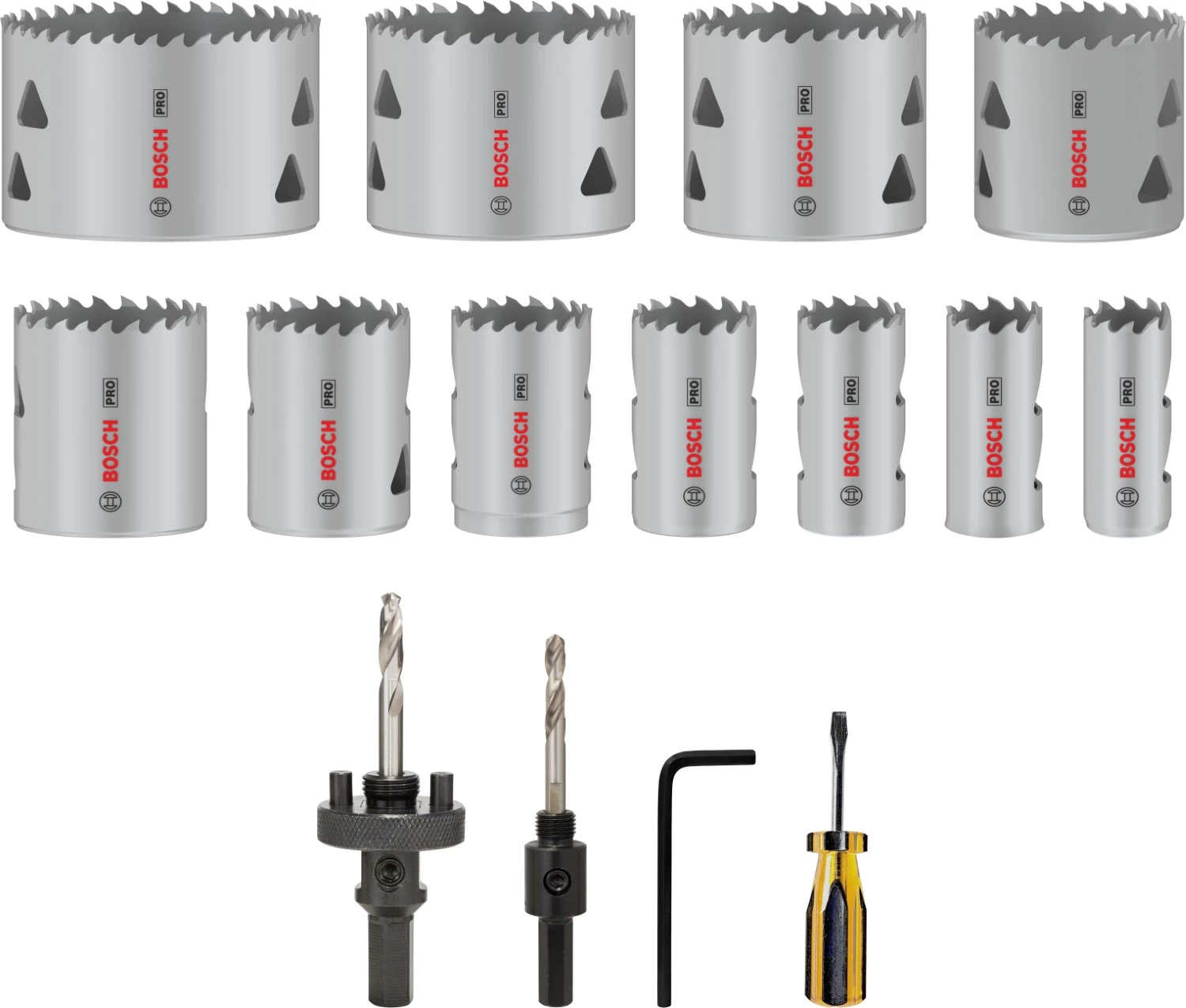 Bosch 2608900525 PRO 17-delige Gatzagenset - Multi Material - 19,22,25,29,35,38,44,51,57,64,76mm-image