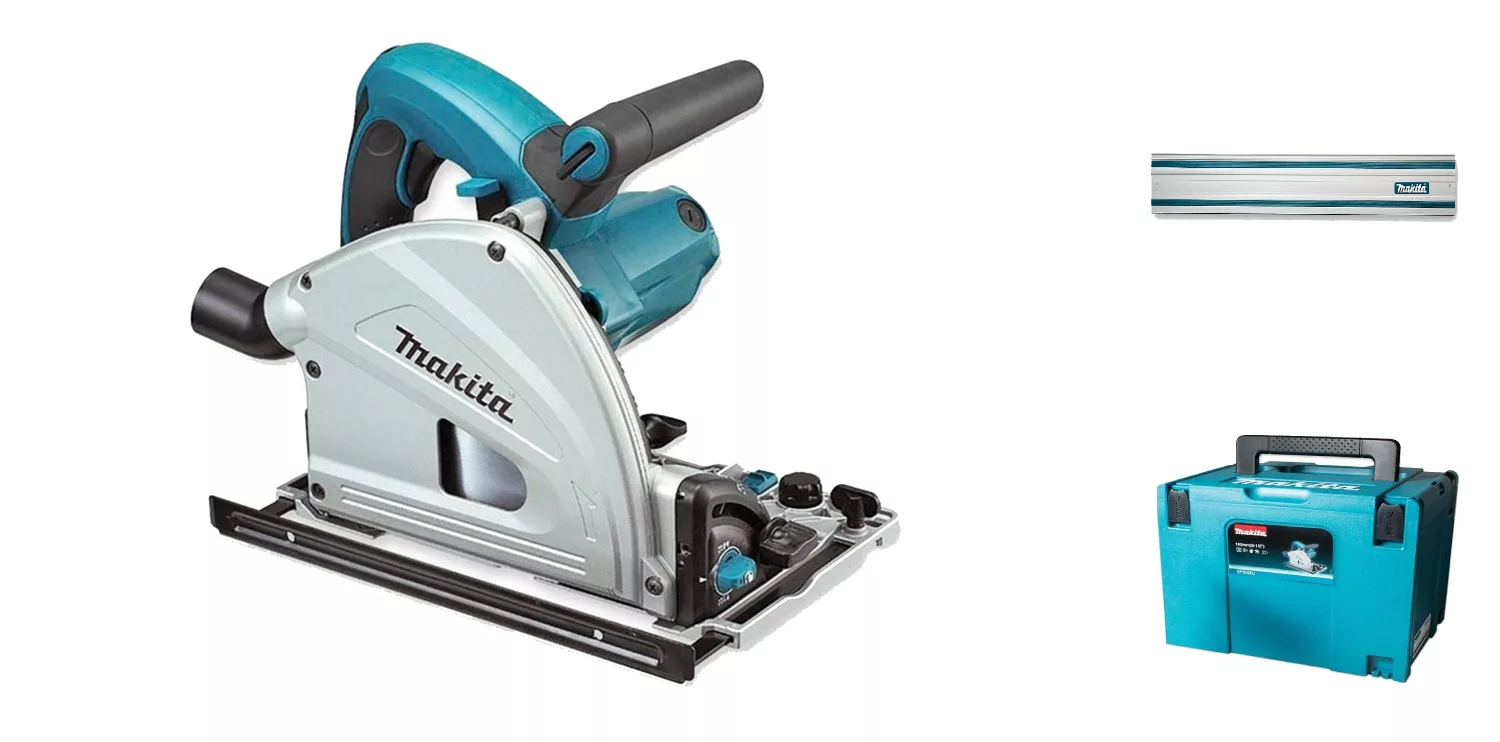 Makita SP6000J1 - Scie plongeante incl. rail de guidage dans MAKPAC - 1300W - 165mm-image