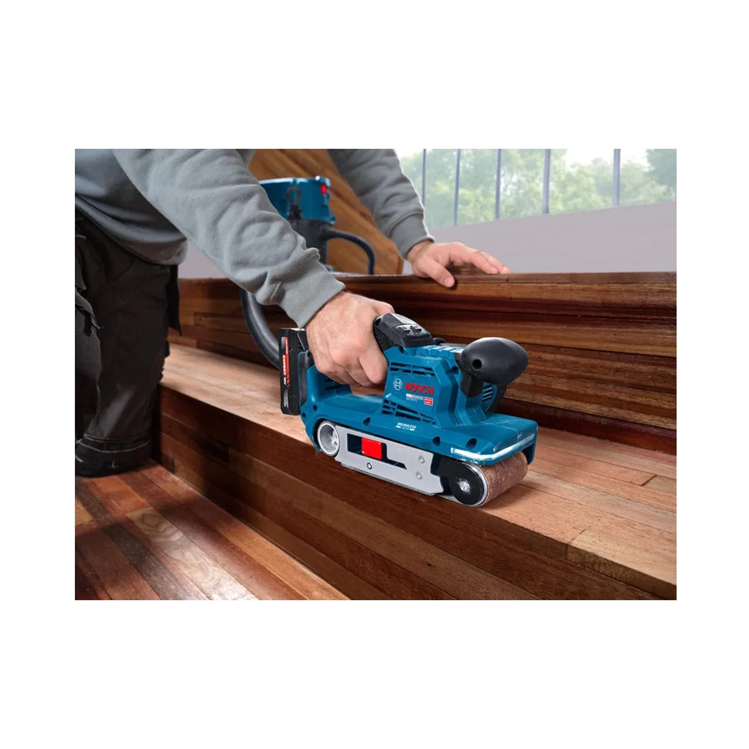 Bosch GBS 18V-75 - Accu Bandschuurmachine - in L-Boxx - Body