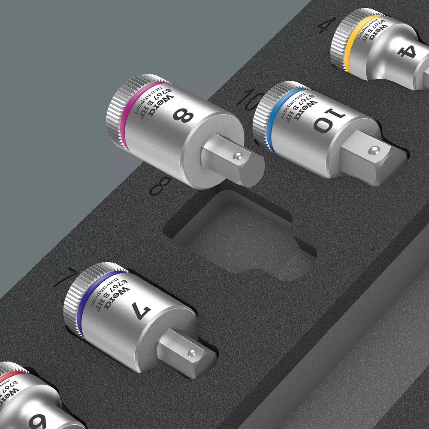 Wera 05150113001 9723 22-delige Zyklop B bit- en doppenset in schuimstof inleg - 3/8"-image