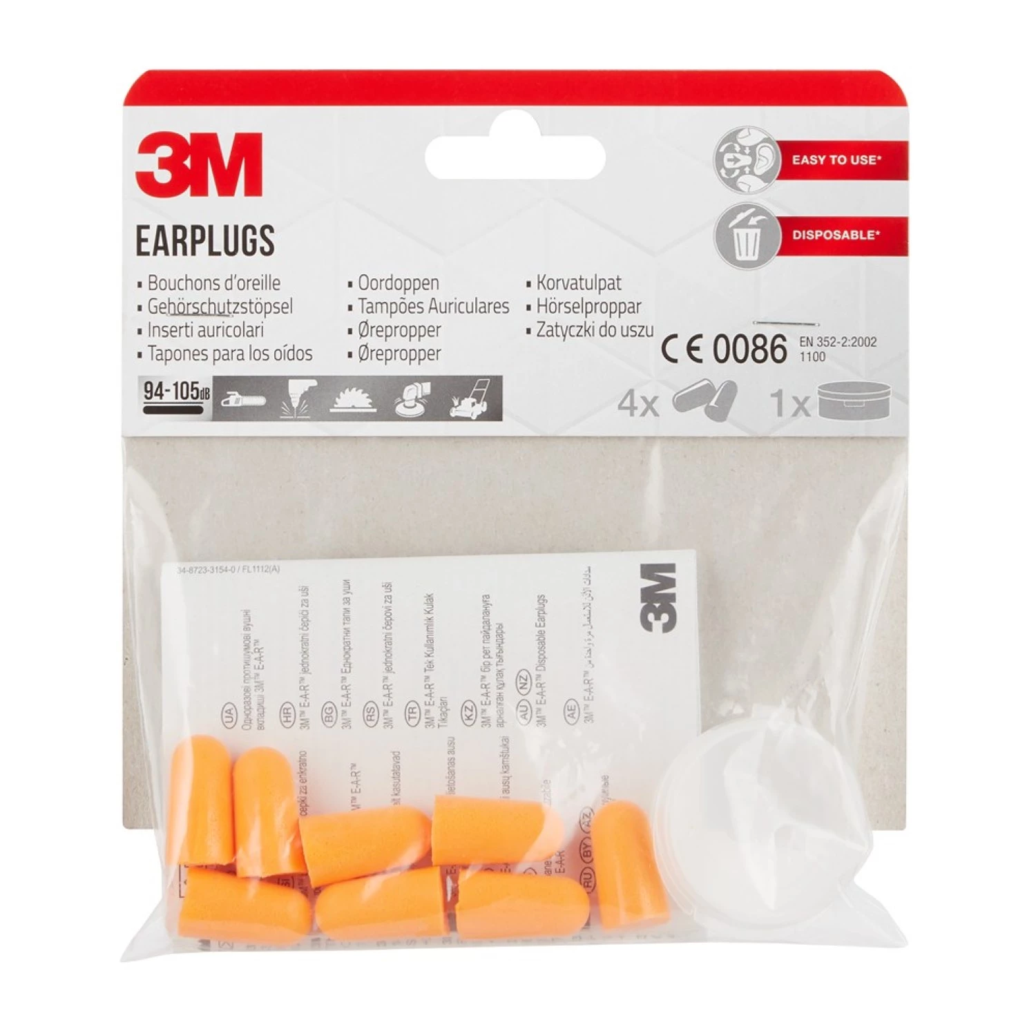 3M 1100-30 Oordoppen - SNR 35dB - 4 paar
