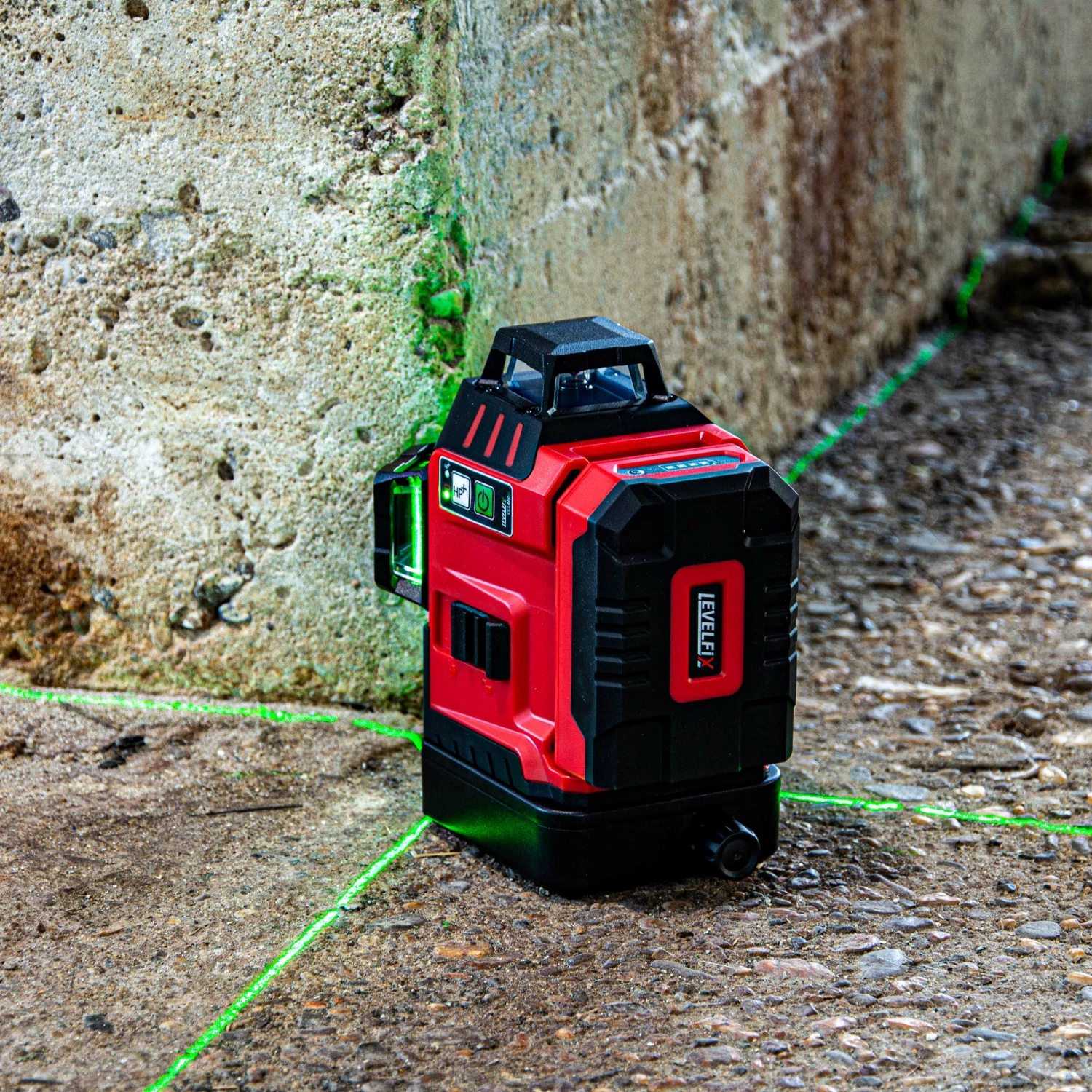 Levelfix CCL460G SET Laser à cône 3D / laser à lignes croisées 3x360° avec trépied - Vert - 40 m-image