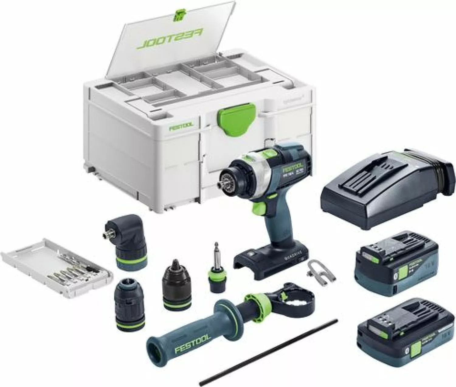 Festool TPC 18/4 5,0/4,0 I-Set/XL 18V Li-Ion accu klopboormachine set (1x 4,0Ah & 1x 5,0Ah) in systainer - 75Nm-image