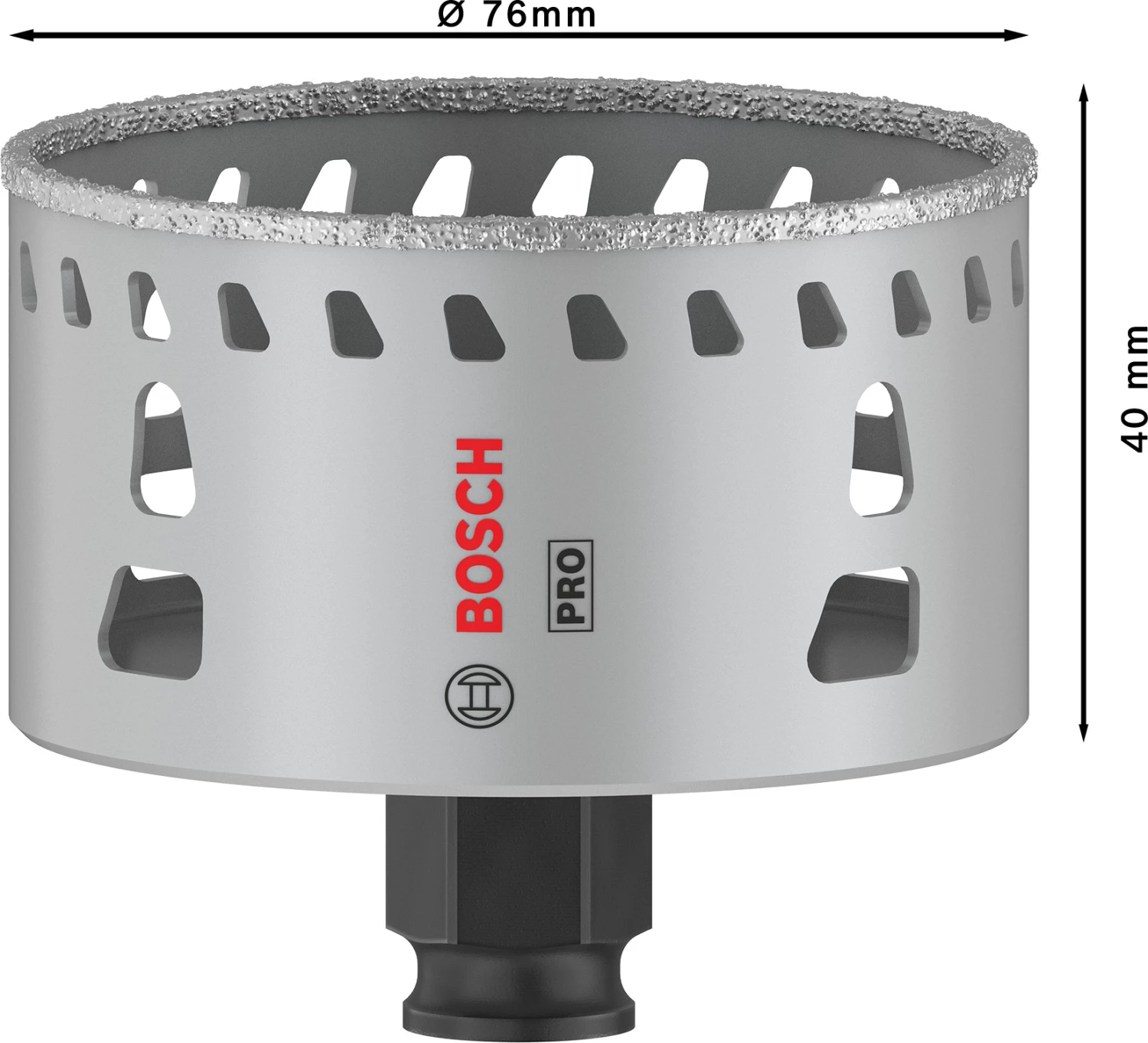 Bosch 2608901571 Scie cloche diamantée PRO Tile PC Plus pour carrelage - 76 mm-image