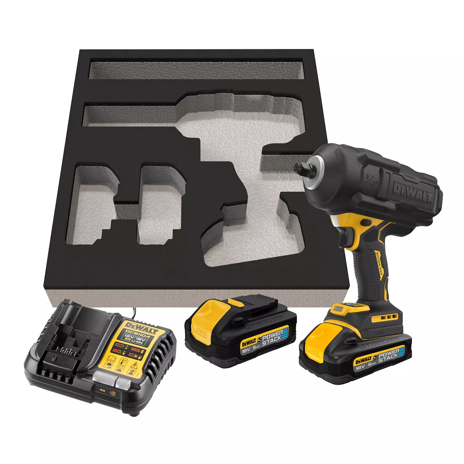DeWALT DCF961H2G 18V Li-ion accu slagmoersleutel set (2x 5,0Ah accu) in foam - 1/2'' - 2372Nm-image