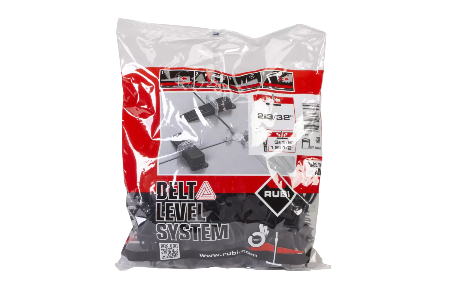 Rubi 02853 Delta Levelling Clips - 2,0mm - 3-12 mm (200st)-image