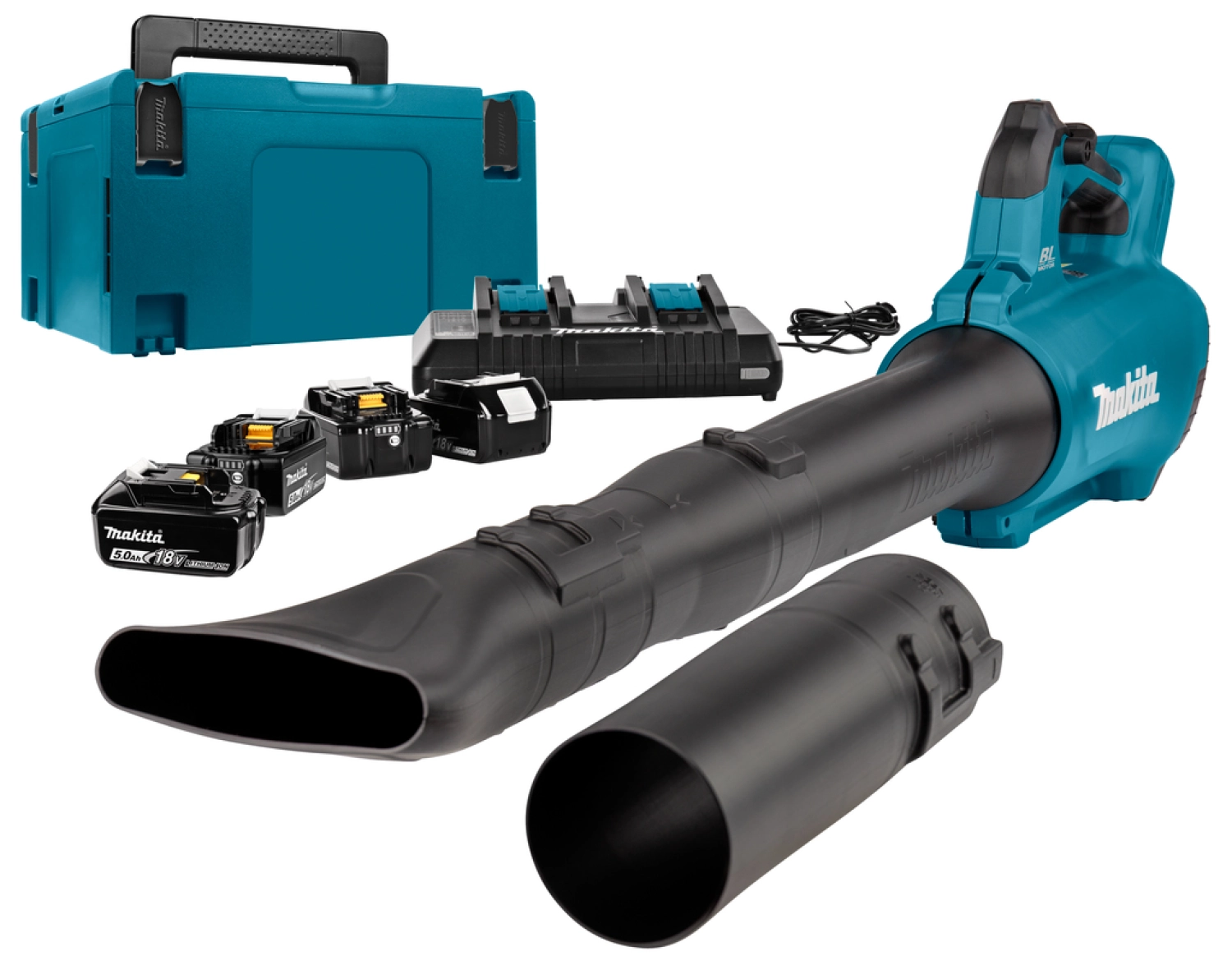 Makita DUB184PT4J 18V Li-Ion accu bladblazer set (4x 5,0Ah) in Mbox - 187 km/h-image