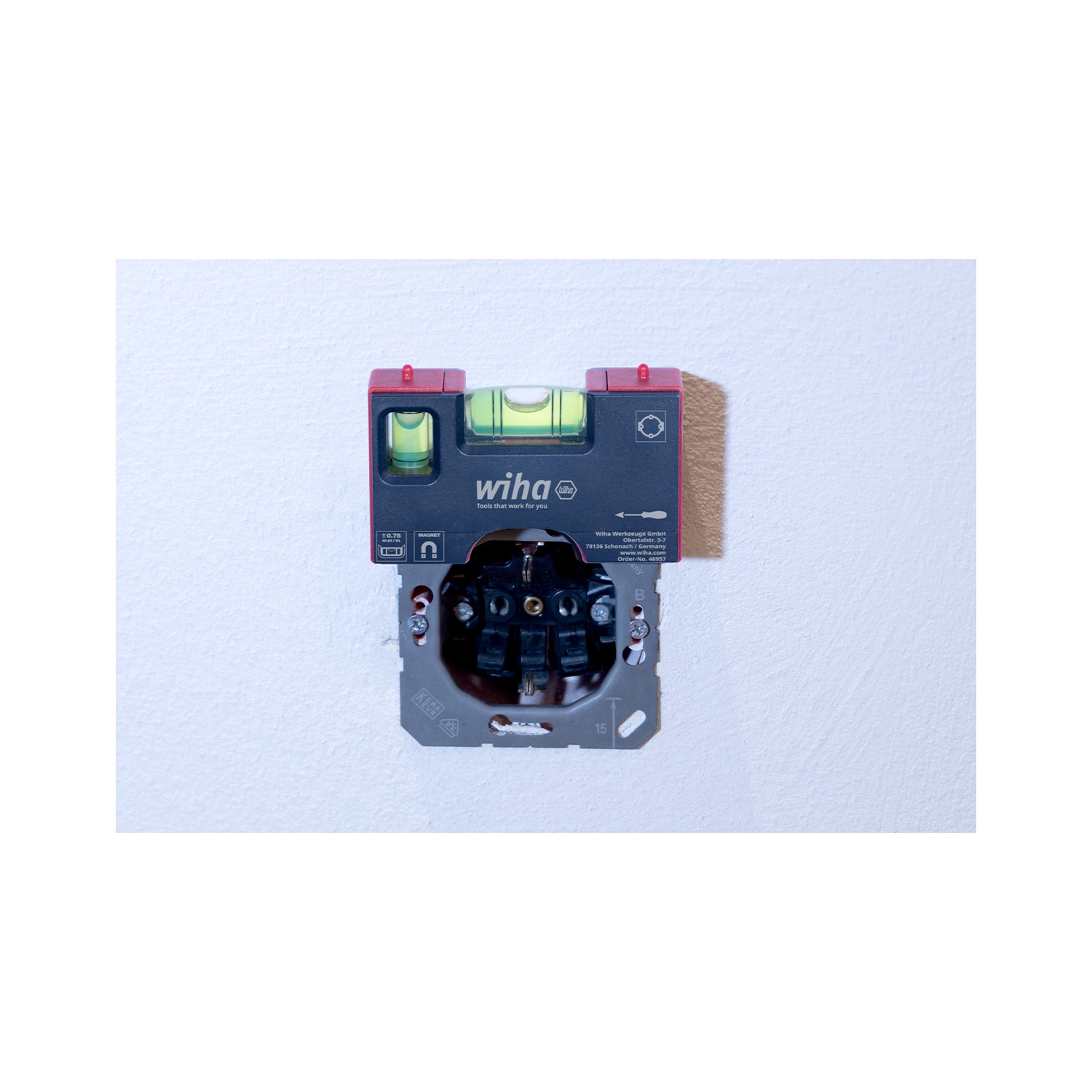 Wiha 46957 Elektricienswaterpas Pocket Mini - magnetisch - 80mm