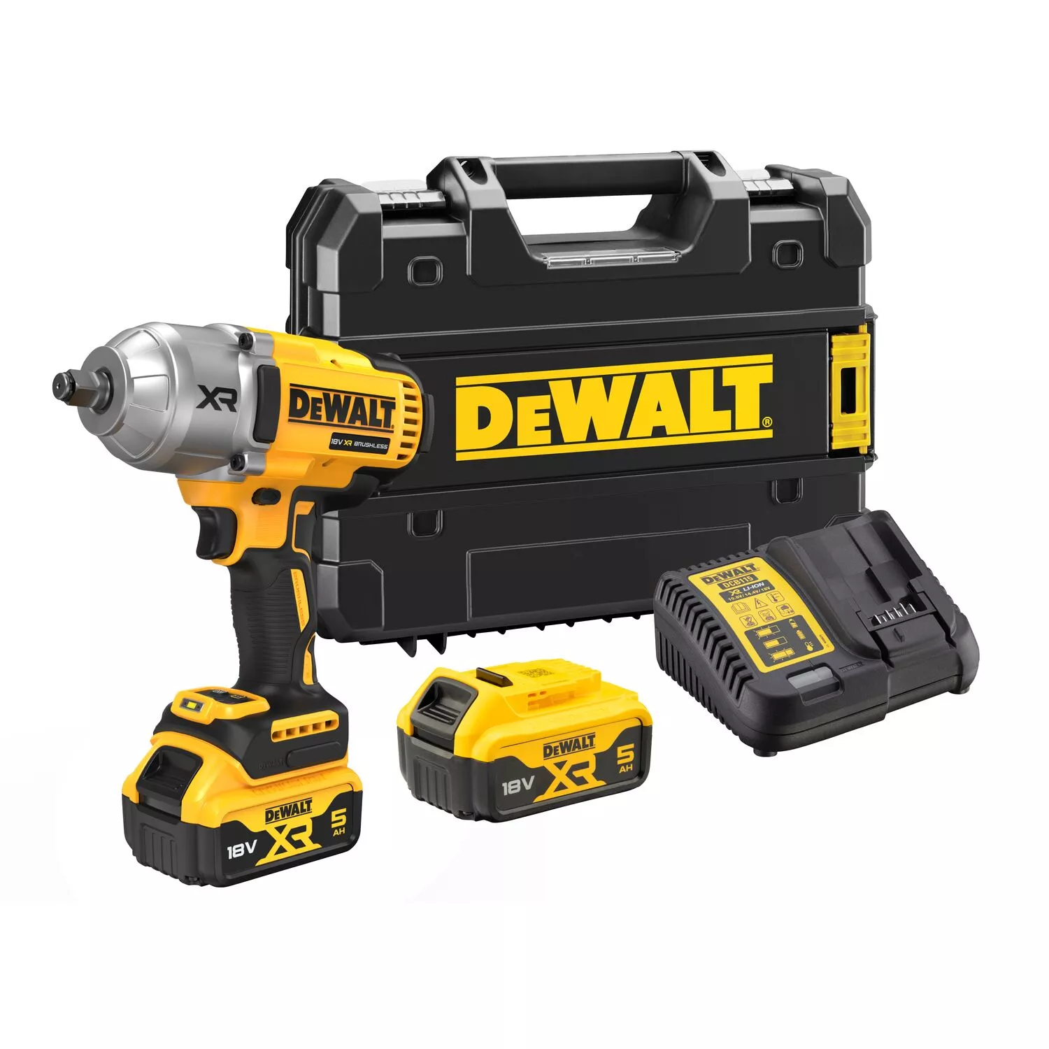 DeWALT DCF900P2T 18V Li-ion accu slagmoersleutel set (2x 5.0Ah accu) in TSTAK - 1/2'' - 1898Nm-image