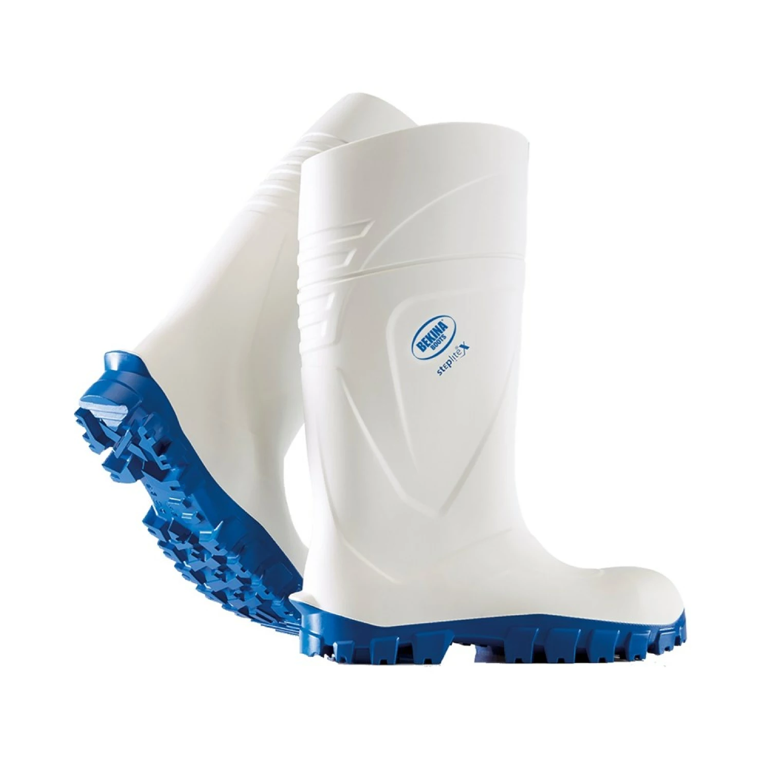 Bekina Boots Steplite X Solidgrip S4 Blanc-Bleu, Pointure 46