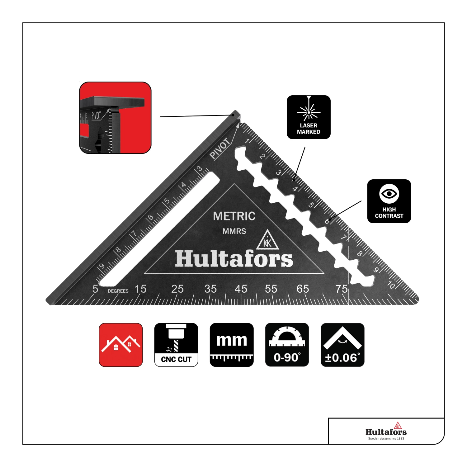Hultafors 257030 MMRS Équerre à chevron- 11cm-image