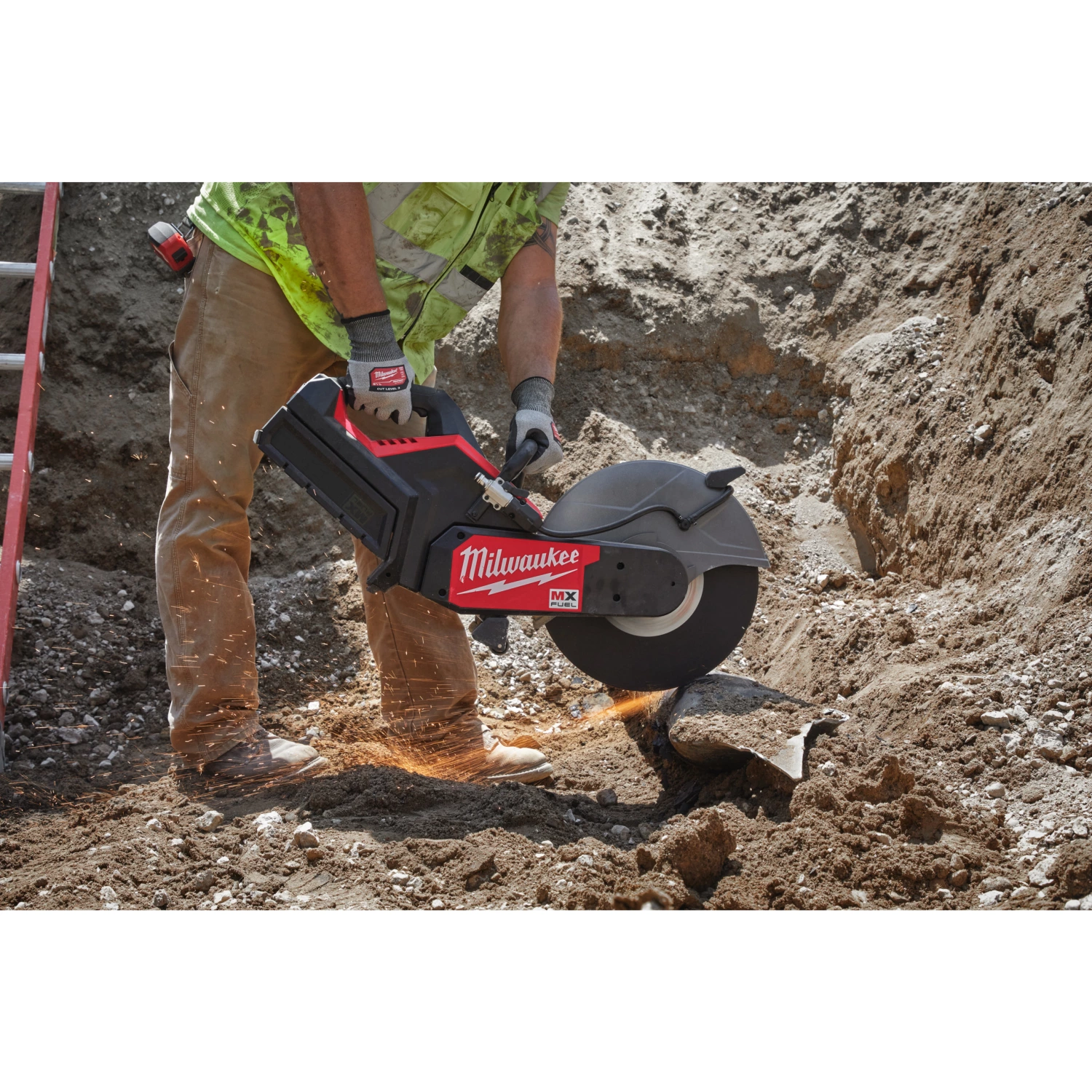 Milwaukee MXF COS350G2-802 MX Fuel accu doorslijpmache set (2x 8.0Ah accu) - 350mm-image