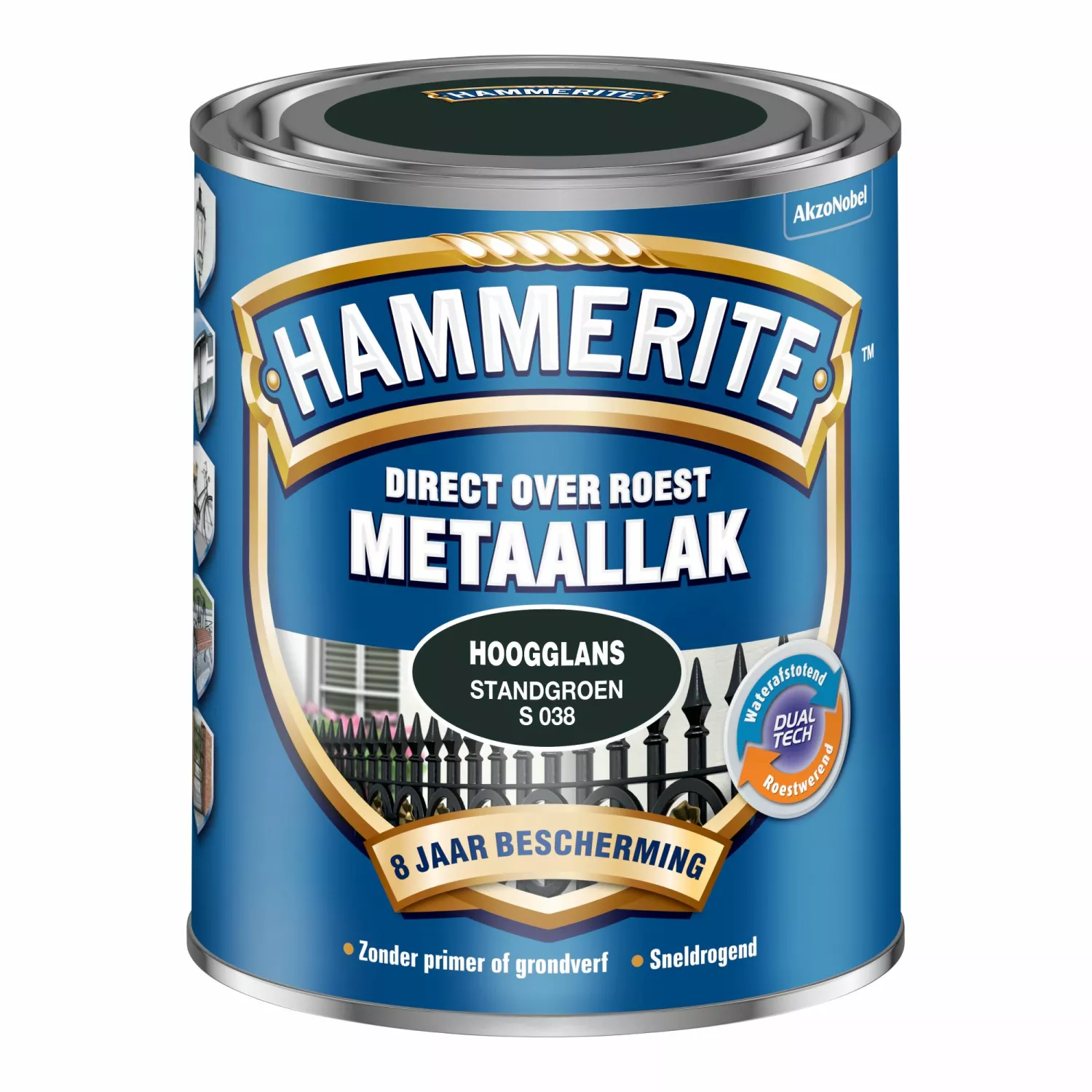 Hammerite Metaallak Hoogglans - Direct over roest - Stand Groen - 0,75L-image