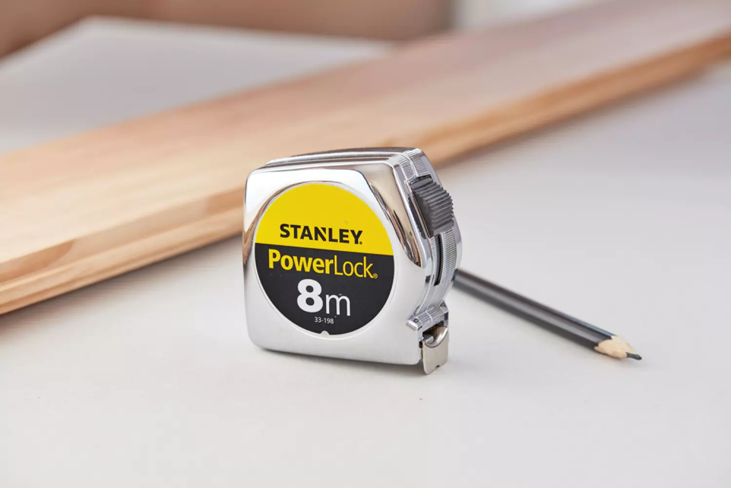 Stanley 0-33-198 PowerLock Classic ABS Rolmaat - 8m x 25mm-image