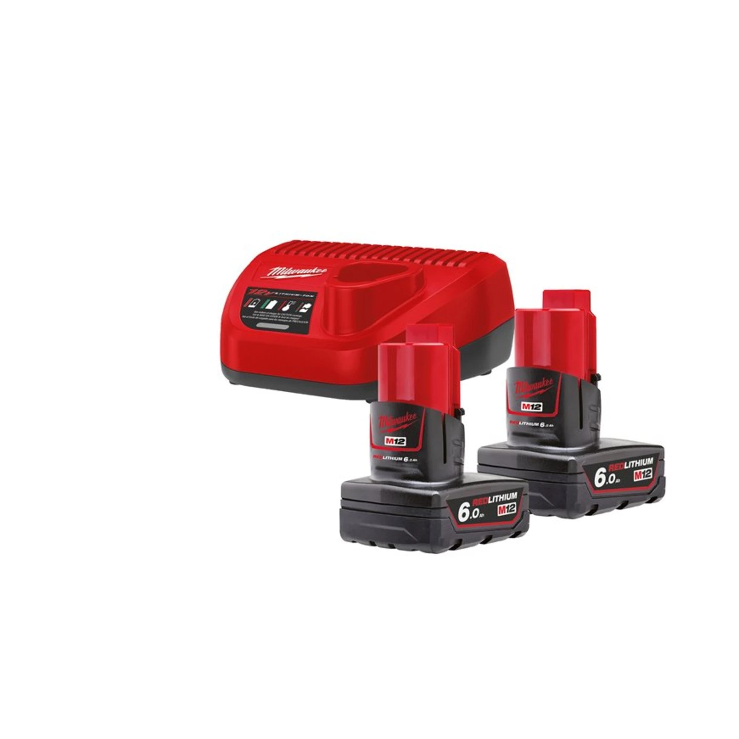 Milwaukee M12 NRG-602 NRG pack (2x 6.0 Ah accu)-image