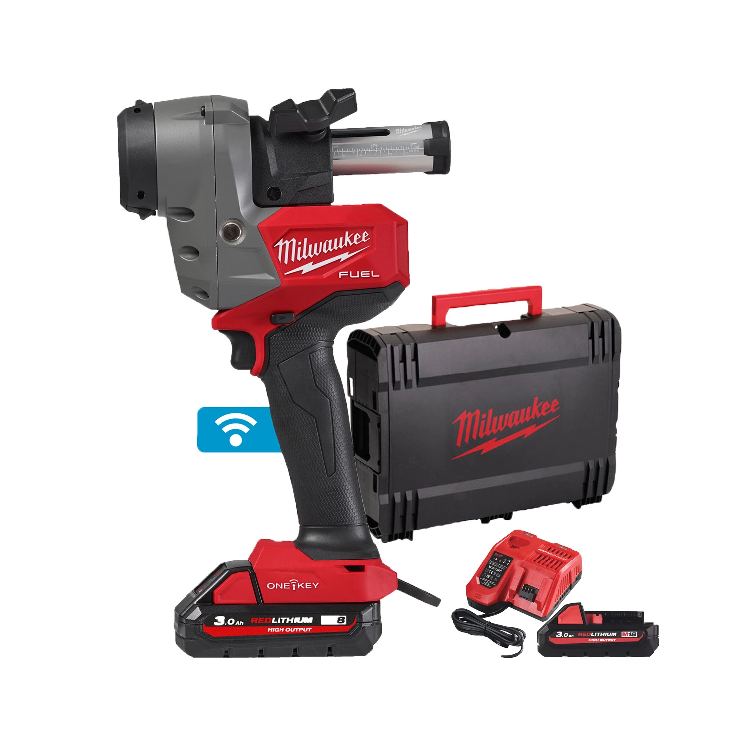 Milwaukee M18 FCST-302C 18 V Li-ion batterie câble strip set (2x 3,0 Ah batterie) dans un coffret-image