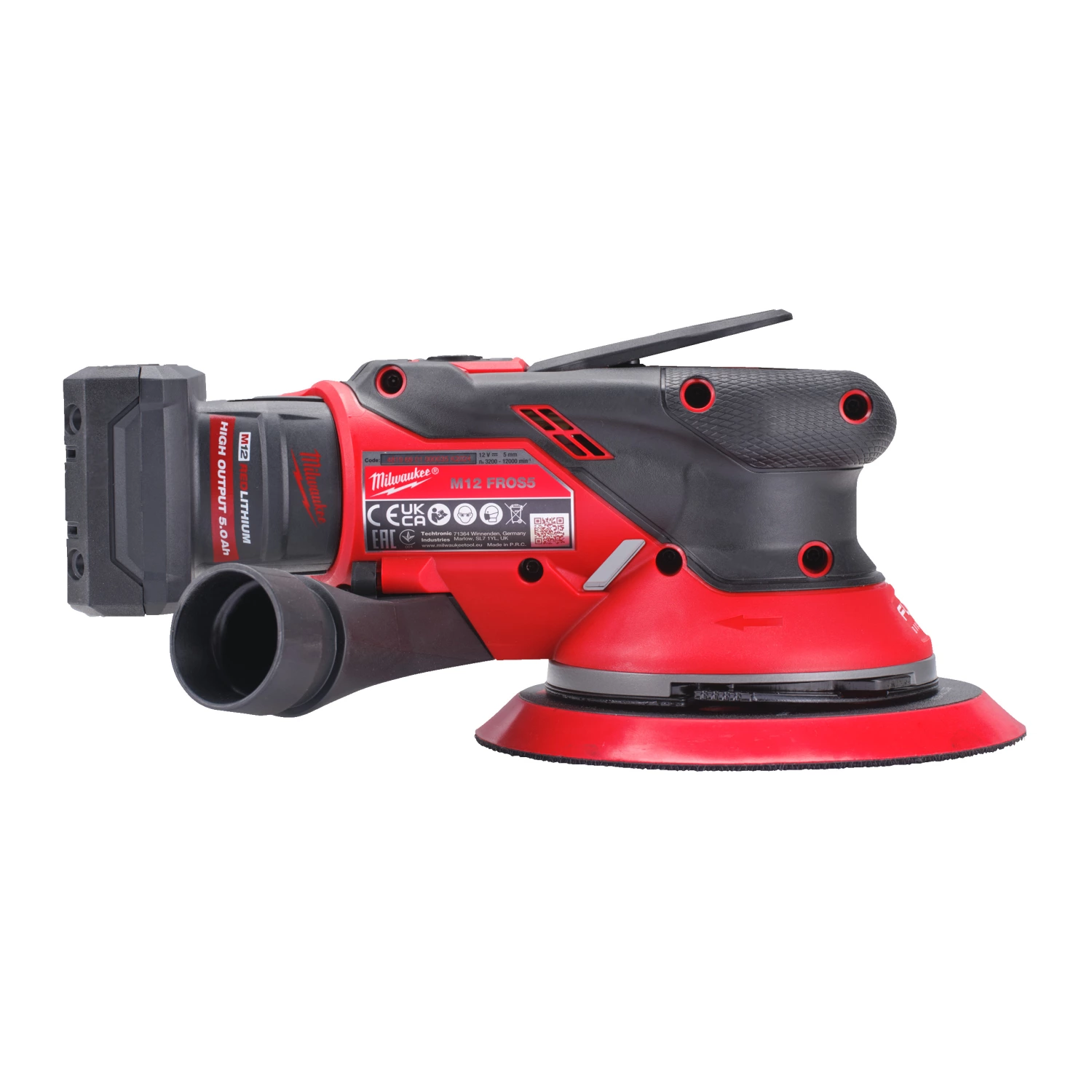 Milwaukee M12 FROS5-502X Batterie Li-ion 12 V Ensemble de ponceuses excentriques (2 batteries 5,0 Ah) dans une boîte HD - 150 mm-image