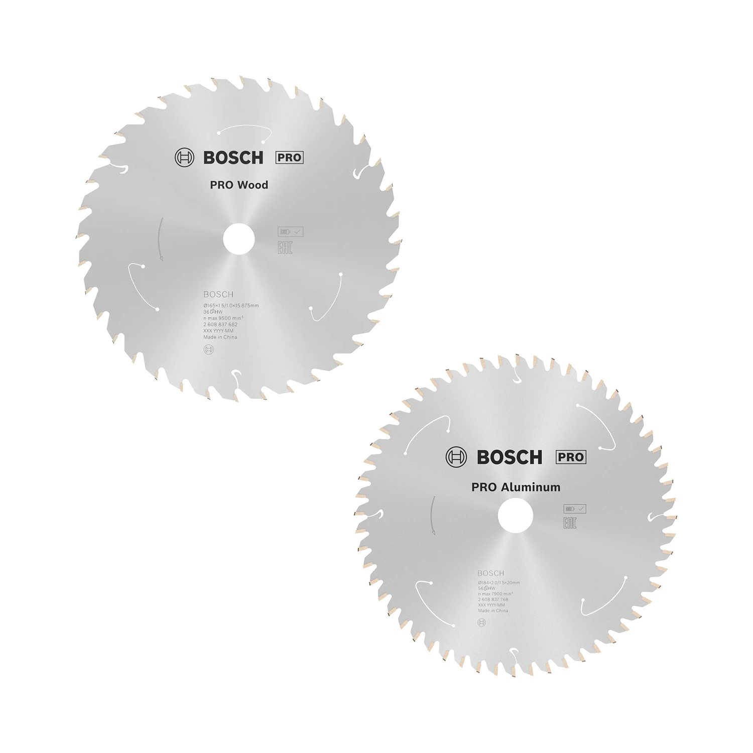 Bosch 2608644733 Pro cirkelzaagbladen set - 165mm - Hout & Aluminium-image