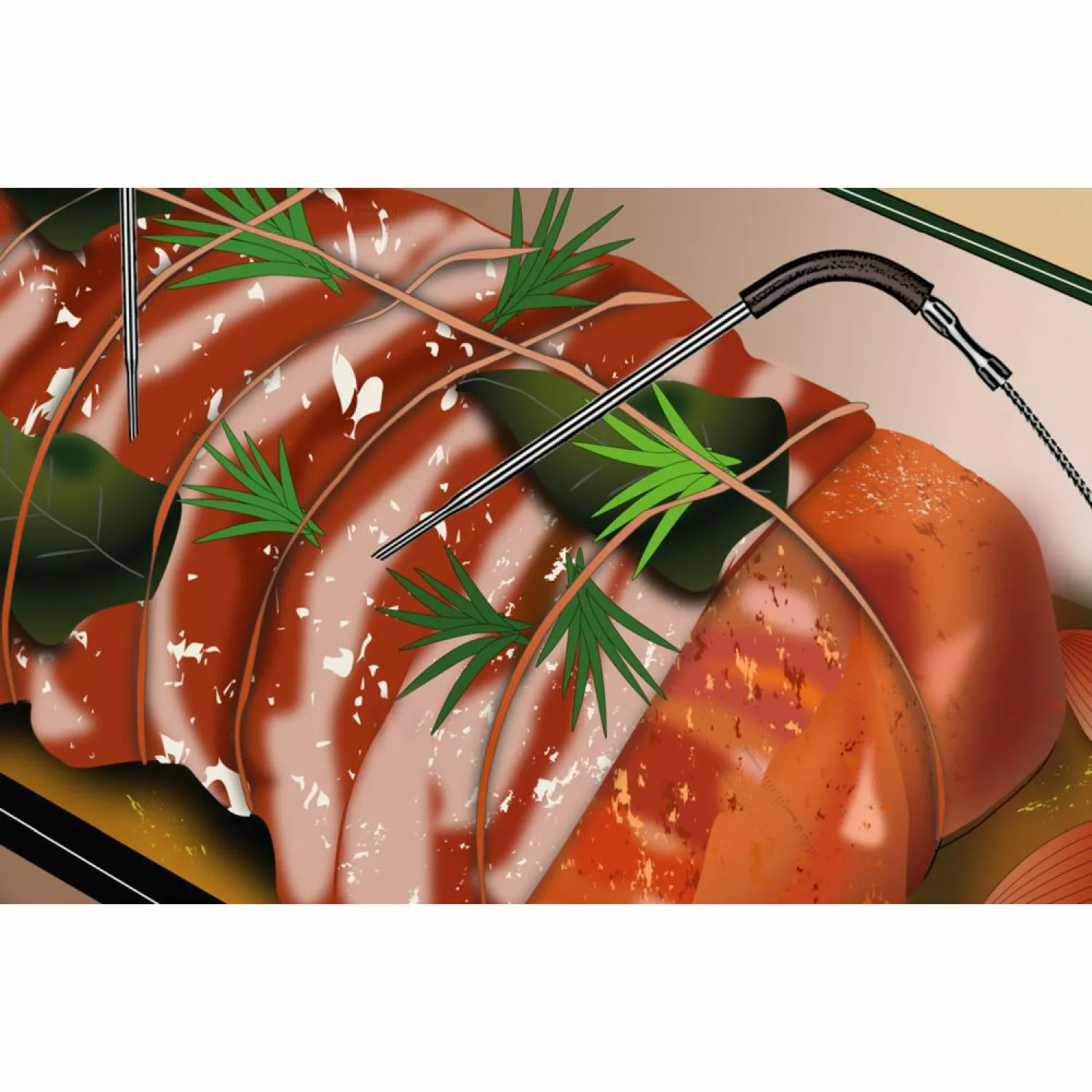 Laserliner 082.429A - Thermomètre numérique pour degré cuisson plats à base de viande ThermoControl