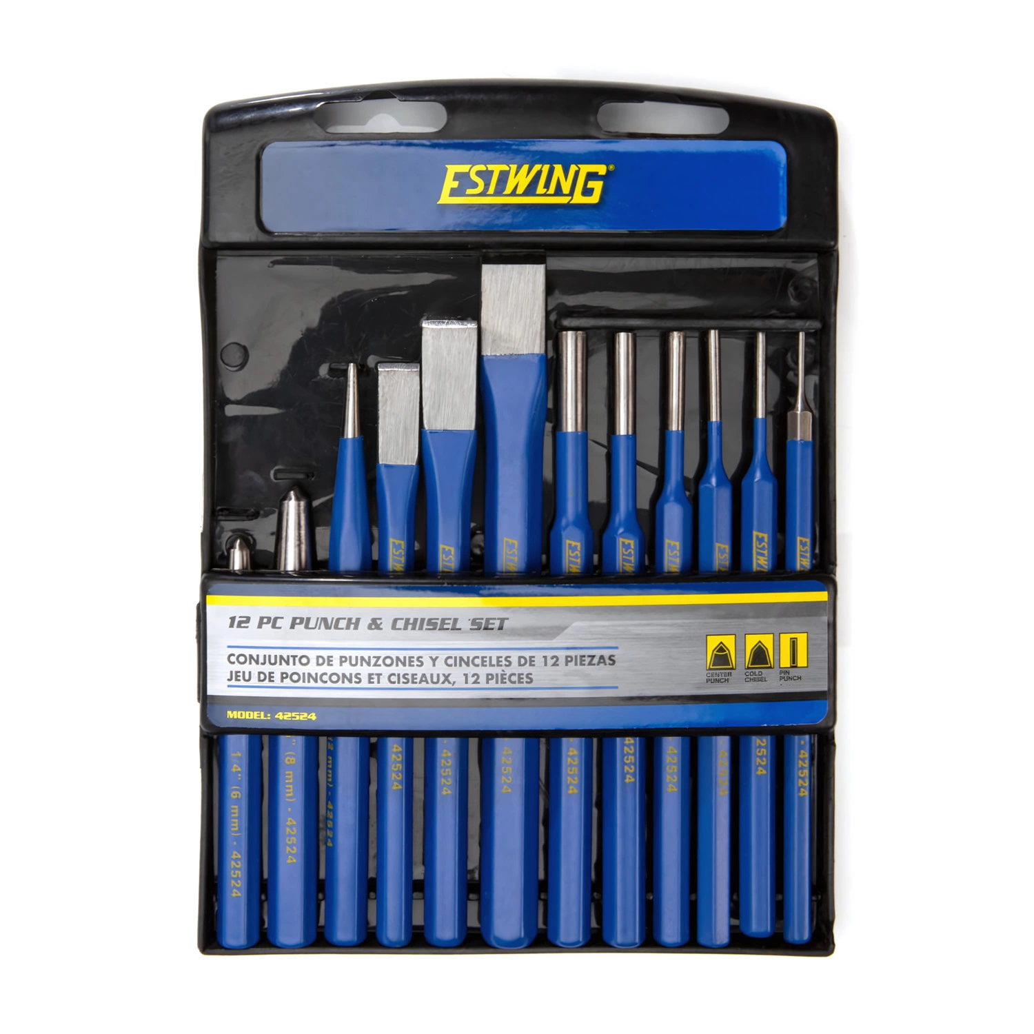 Estwing 12-42524 12-delige Beitelset/Ponsset