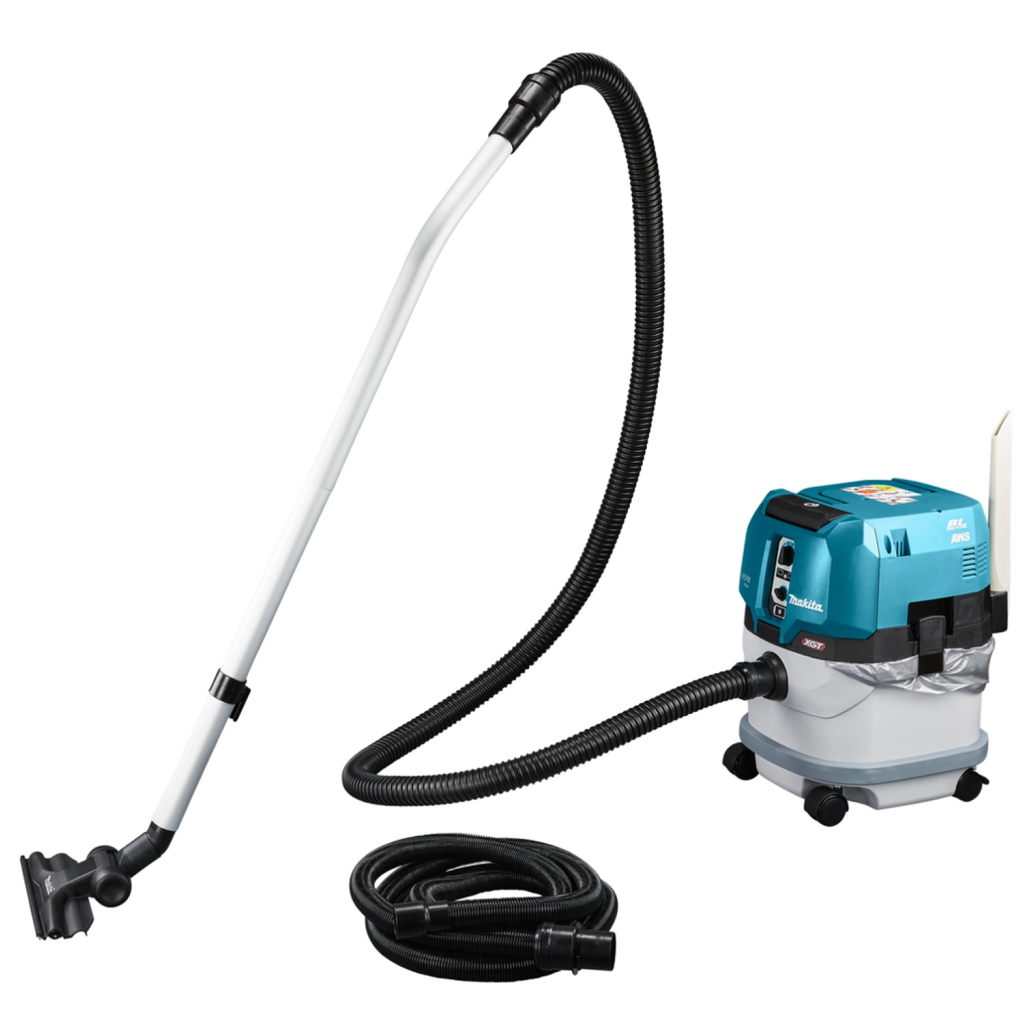 Makita DK0195G201 XGT 40V Max Li-Ion accu invalzaag(SP001G) & stofzuiger (VC004G) combiset (4x 4.0Ah accu) incl. geleiderail 1500 mm (2 st), koppelstripset en tas-image