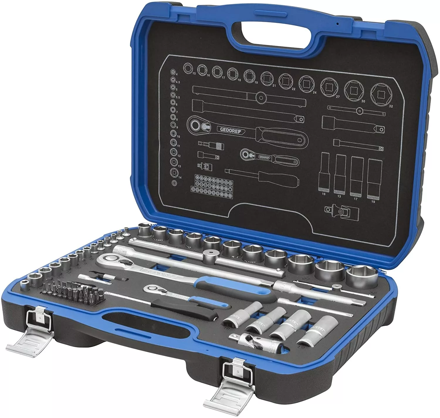 Gedore 19 BMC 20 Dopsleutelset 1/4" + 1/2", 69-delig-image