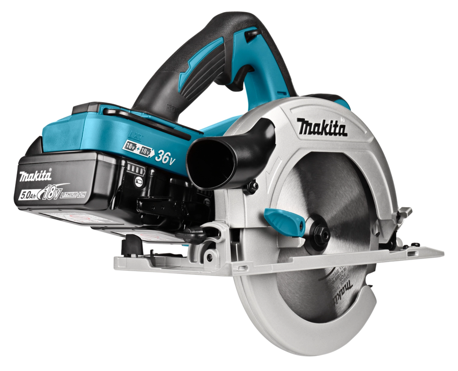 Makita DHS710RT2J 36V (2x 18V) Li-Ion Accu cirkelzaag set (2x 5.0Ah accu) in Mbox - 190mm-image