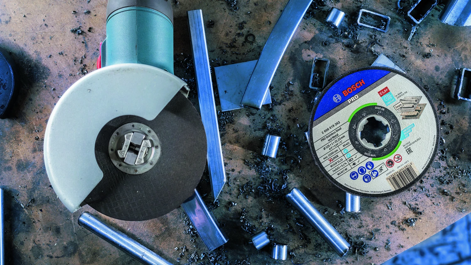 Bosch 2608619267 - X-LOCK Disques à tronçonner dans boîte 10x Standard for Inox 10x125x1x22.23mm, plat-image