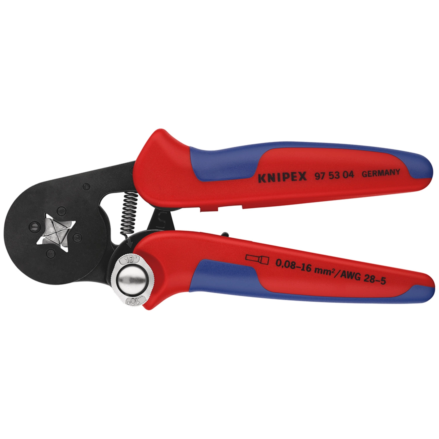Knipex 97 53 04 SB - Pince à sertir auto-ajustable pour embouts de câble avec accès latéral-image