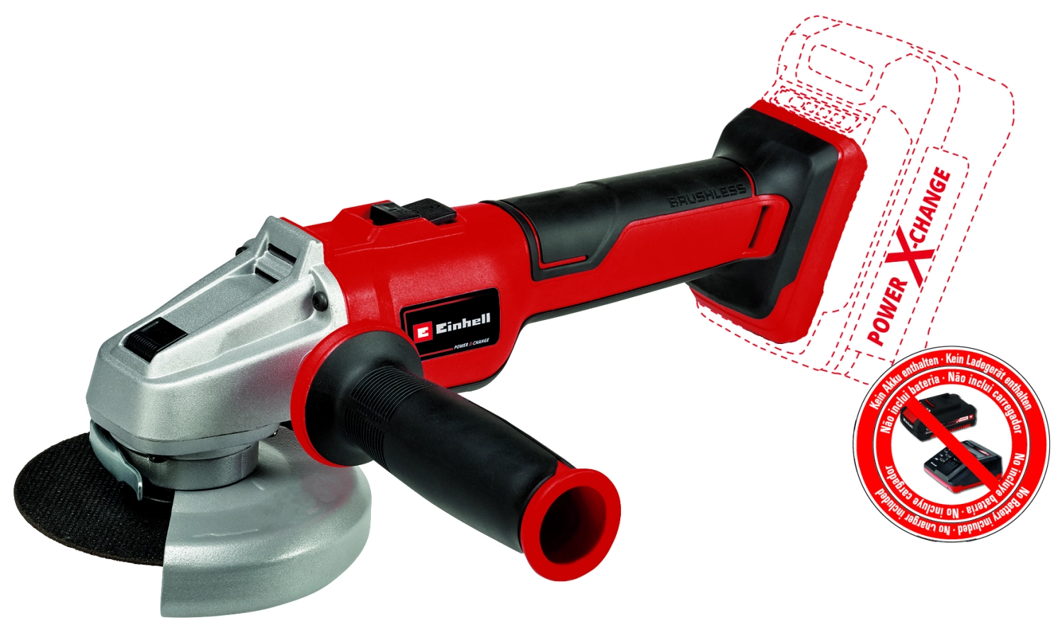 Einhell AXXIO 18/125 Q BL Solo 18V Li-Ion accu haakse slijper body - 125 x 33 mm - koolborstelloos-image