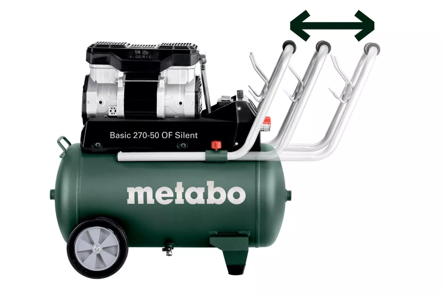 Metabo Basic 270-50 OF Compresseur silencieux - 1500W - 10 Bar - 50L - 130 l/min-image
