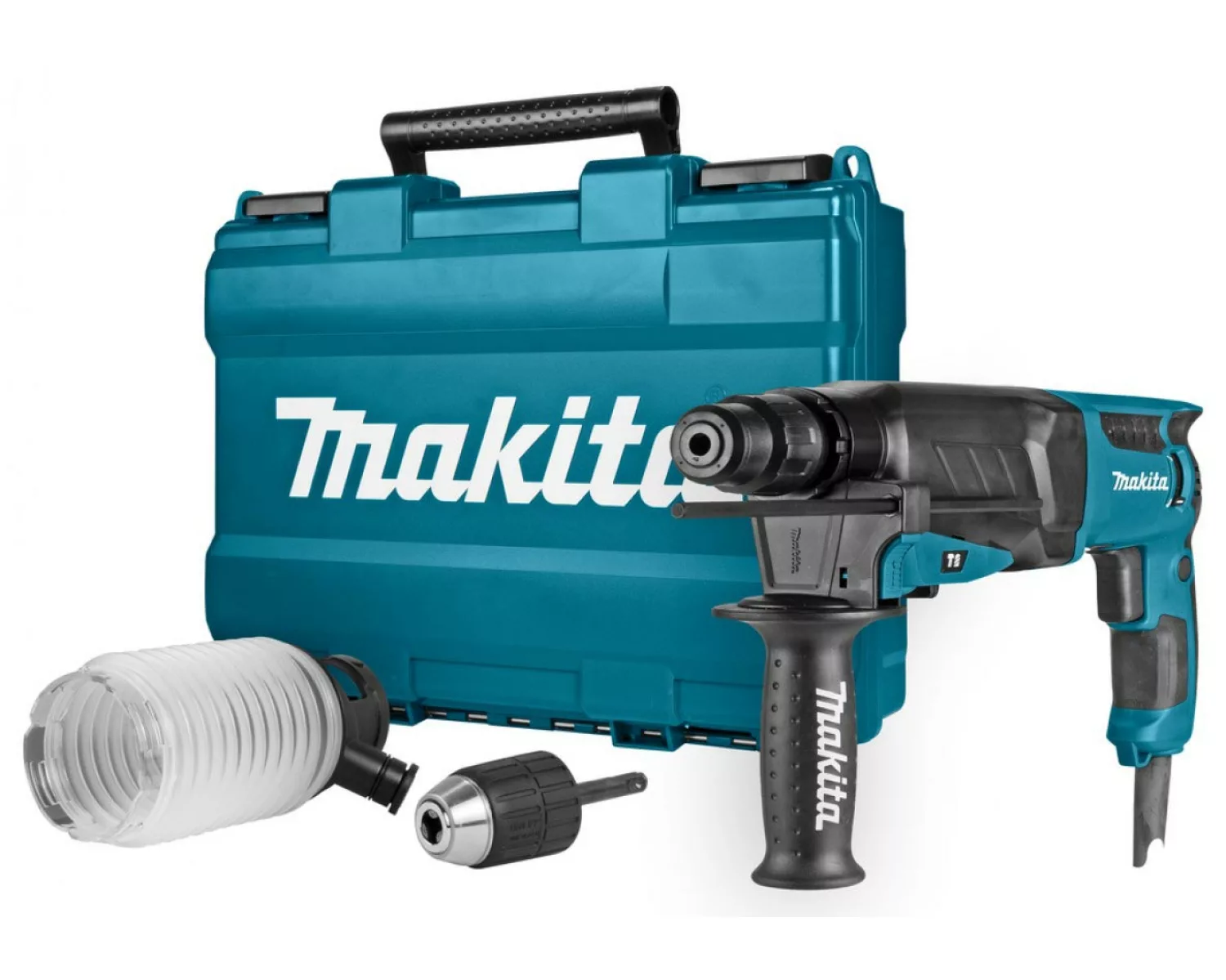 Makita HR2630X2 Perforateur burineur - SDS-plus - Mandrin rapide - Dépoussiéreur - Coffret - 800 W - 2,4 J-image